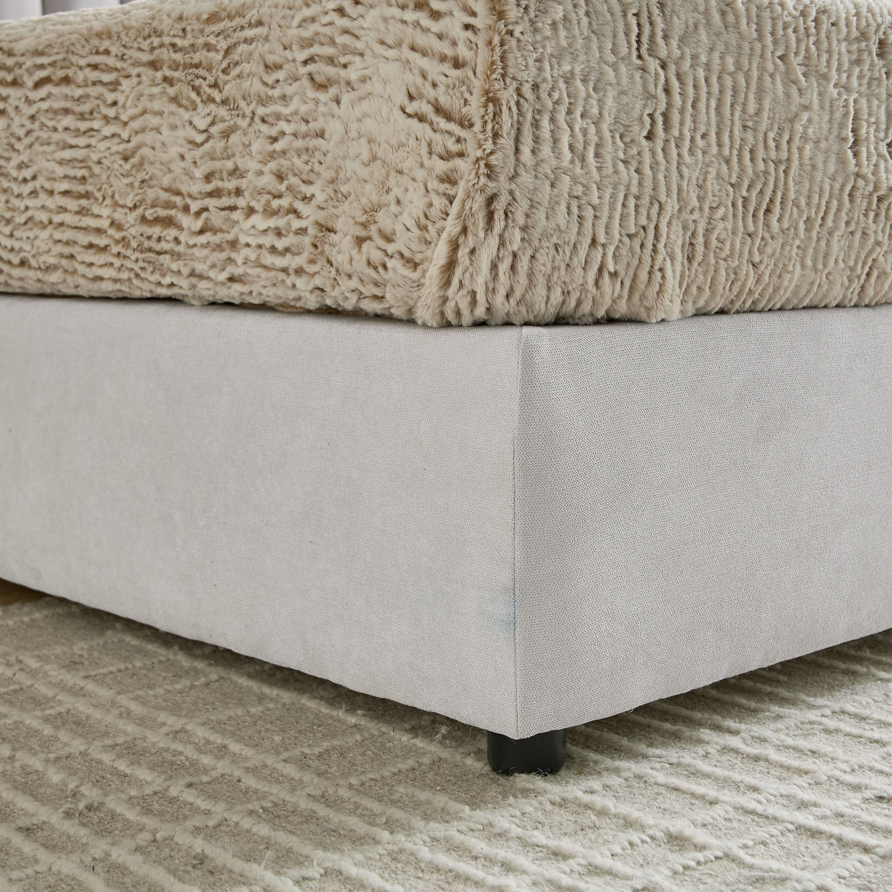 Curvy Clark Upholstered Twin Bed - 120x200 cm-hbxbedroom-bedsandbedsets-upholsteredbeds-twin-image-5