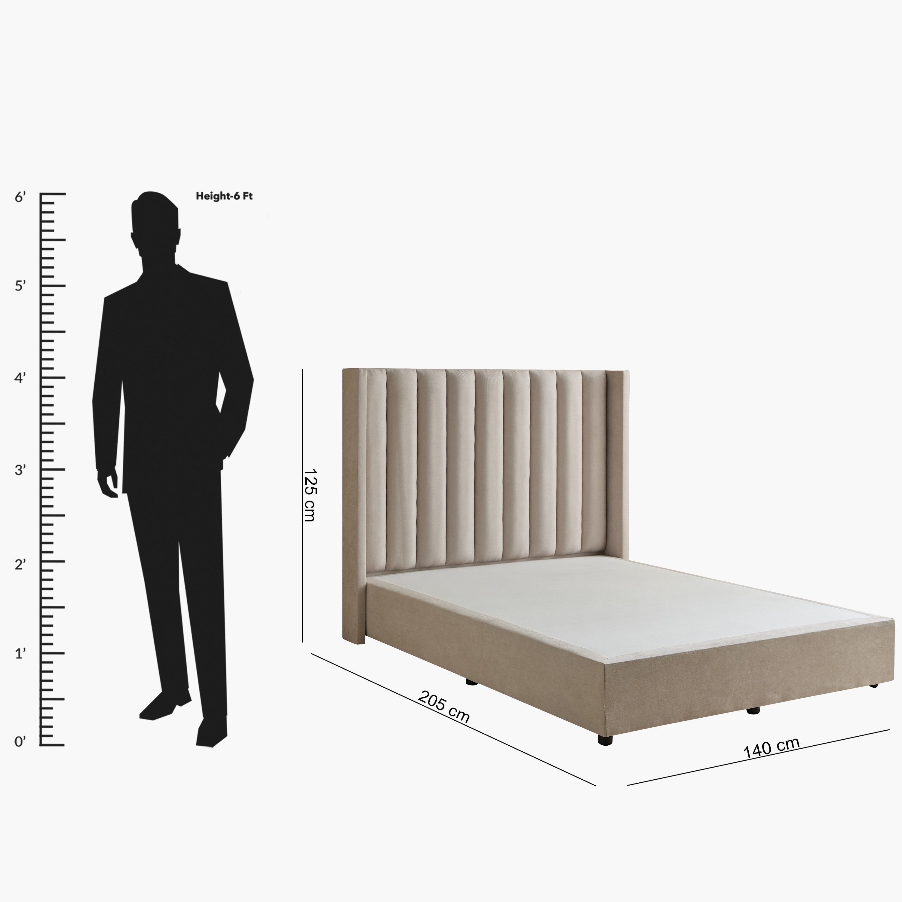 Curvy Clark Upholstered Queen Bed - 140x200 cm-hbxbedroom-bedsandbedsets-beds-queen-image-9