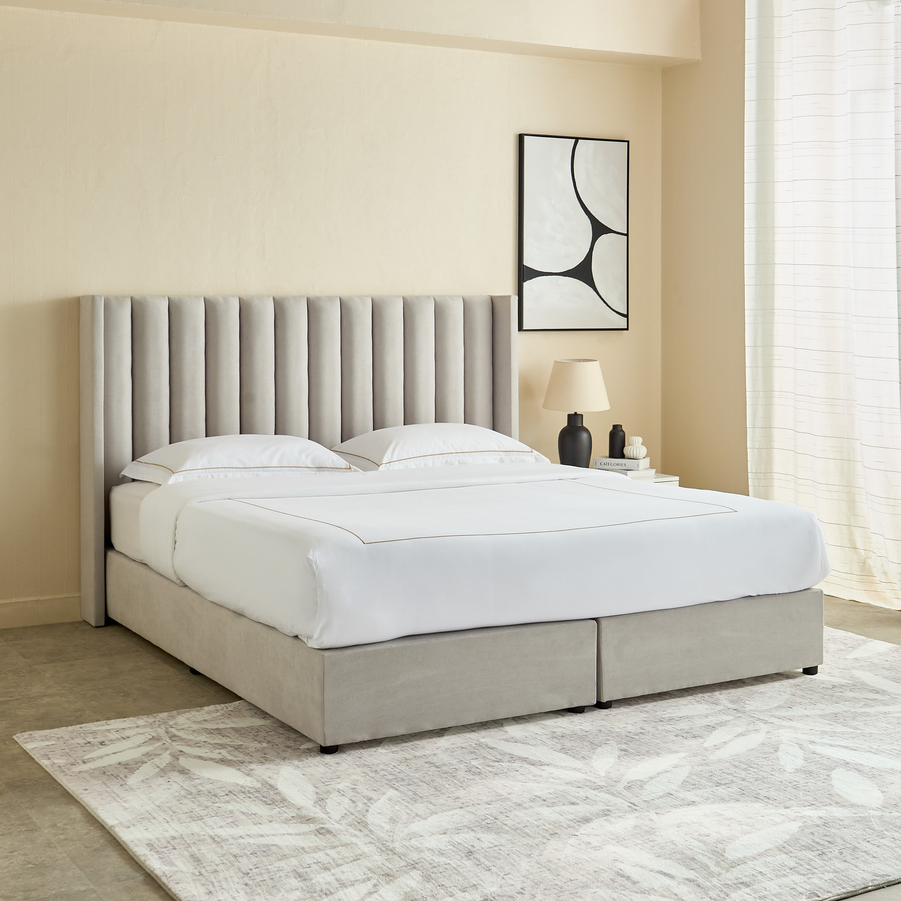 Curvy Clark Upholstered King Bed - 180x200 cm-PROMO_HB_UAE_HBX10_250526-image-1