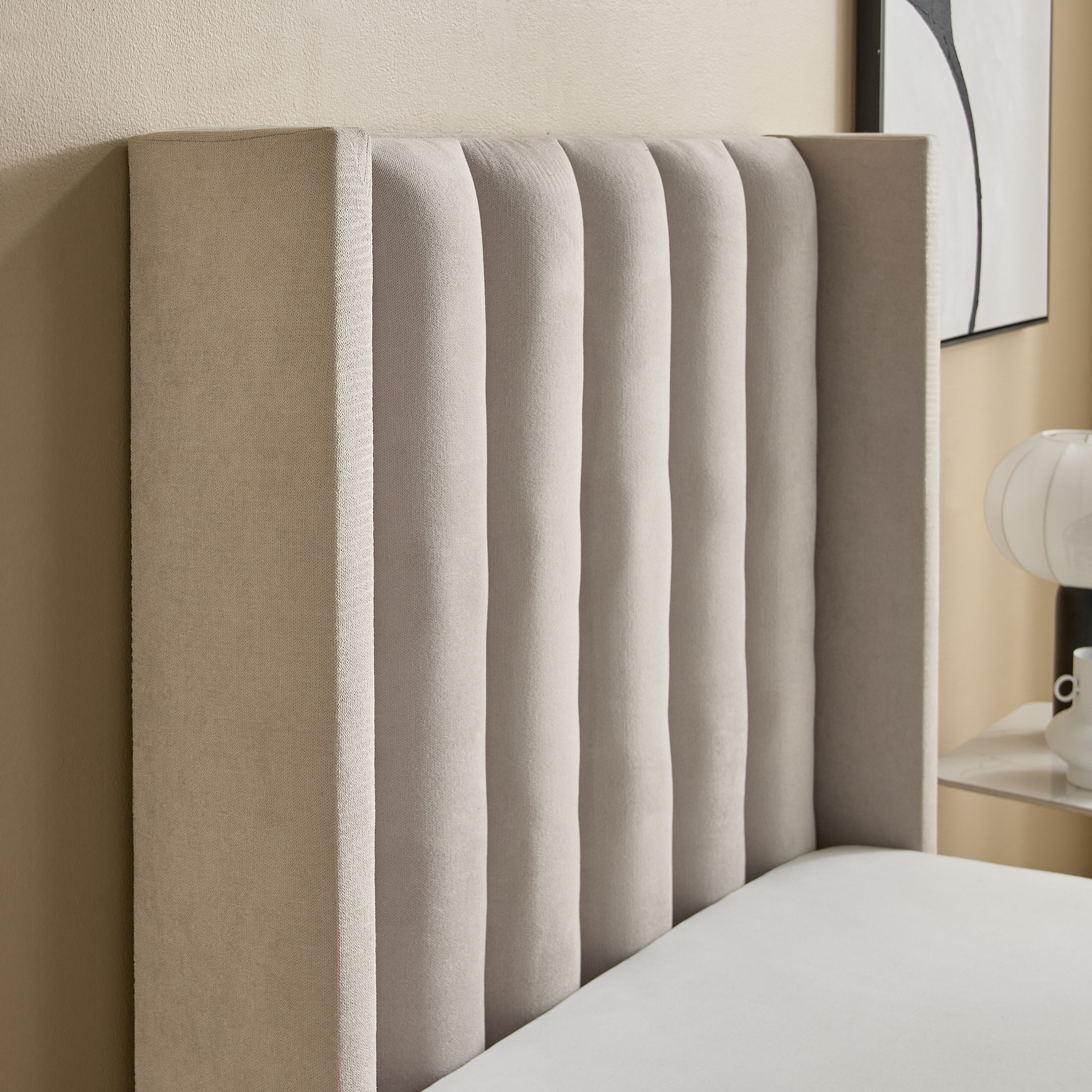 Curvy Clark Upholstered Single Bed - 90x200 cm-hbxkidsandyouth-bedsandbedsets-beds-single-image-4