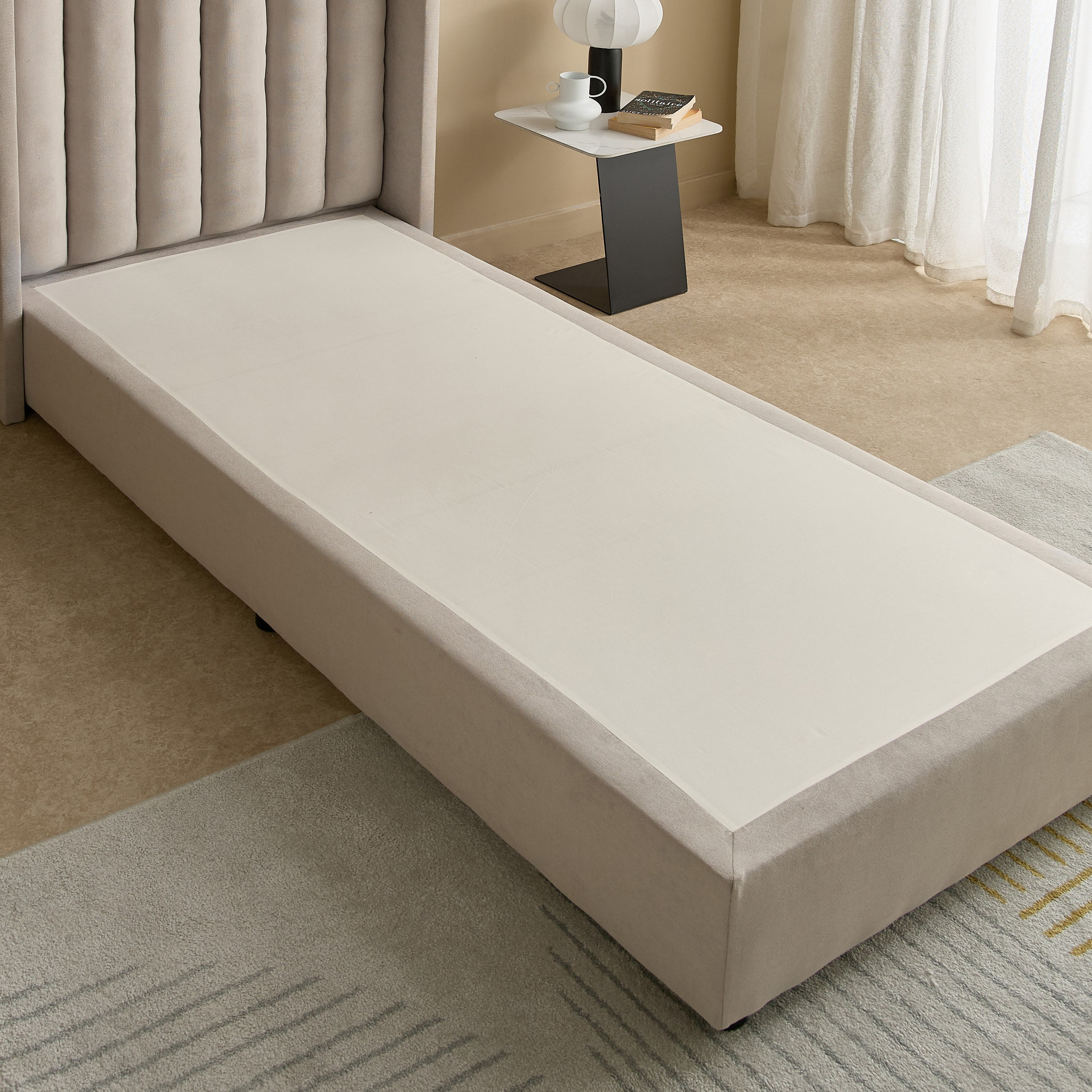 Curvy Clark Upholstered Single Bed - 90x200 cm-hbxkidsandyouth-bedsandbedsets-beds-single-image-6