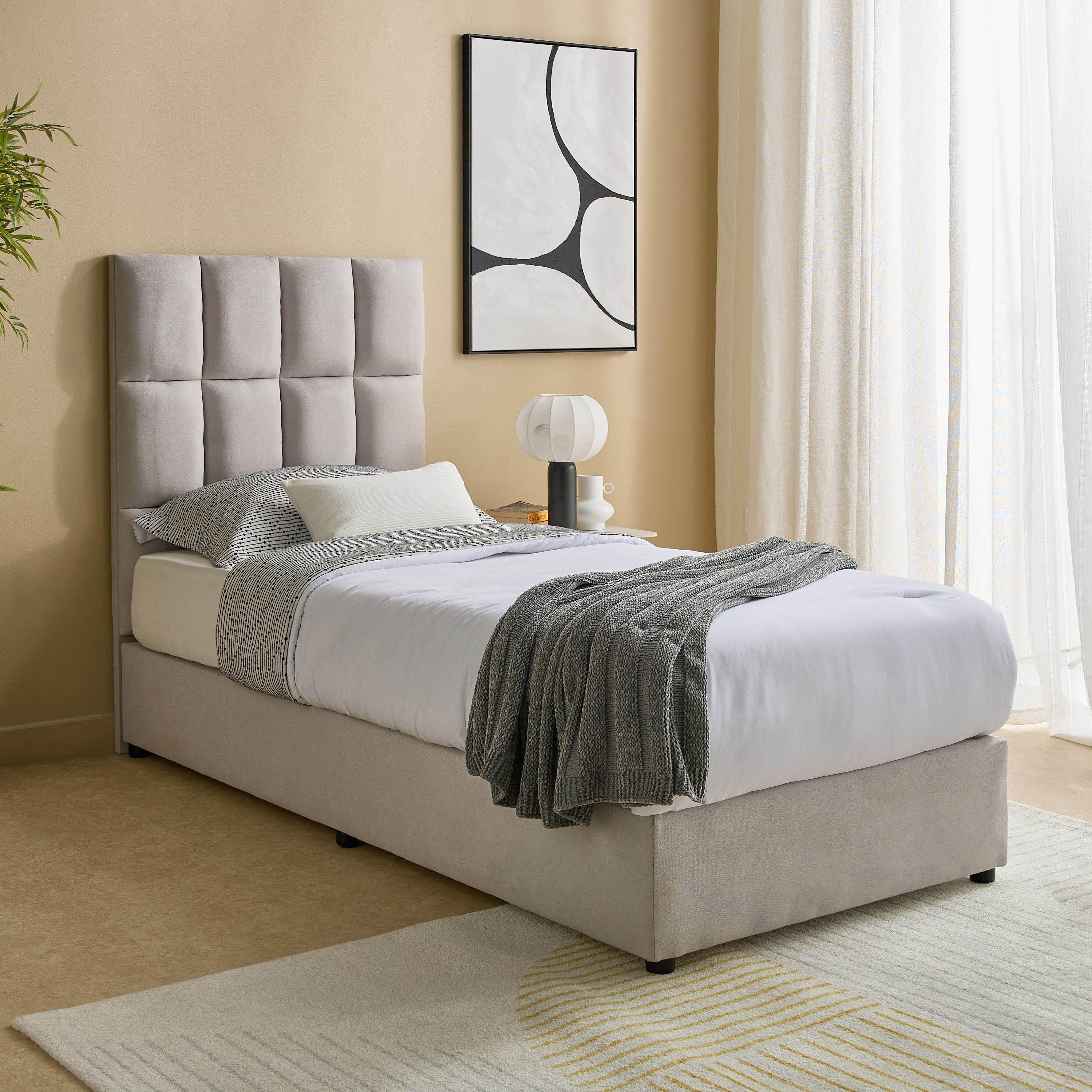 Curvy Rubik Single Upholstered Bed - 90x200 cm-hbxkidsandyouth-bedsandbedsets-beds-single-image-7
