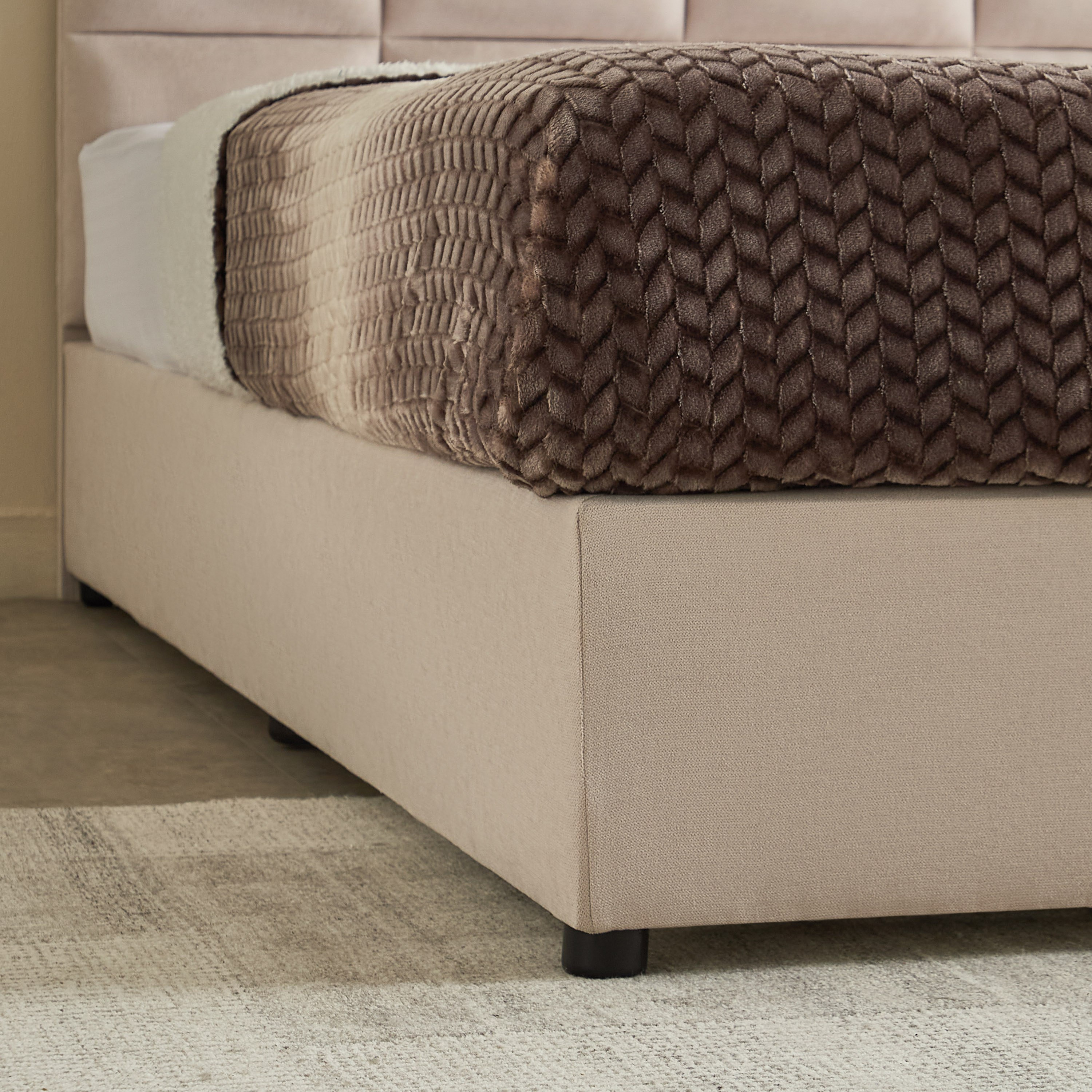 Curvy Rubik Twin Upholstered Bed - 120x200 cm-hbxbedroom-bedsandbedsets-upholsteredbeds-twin-image-5