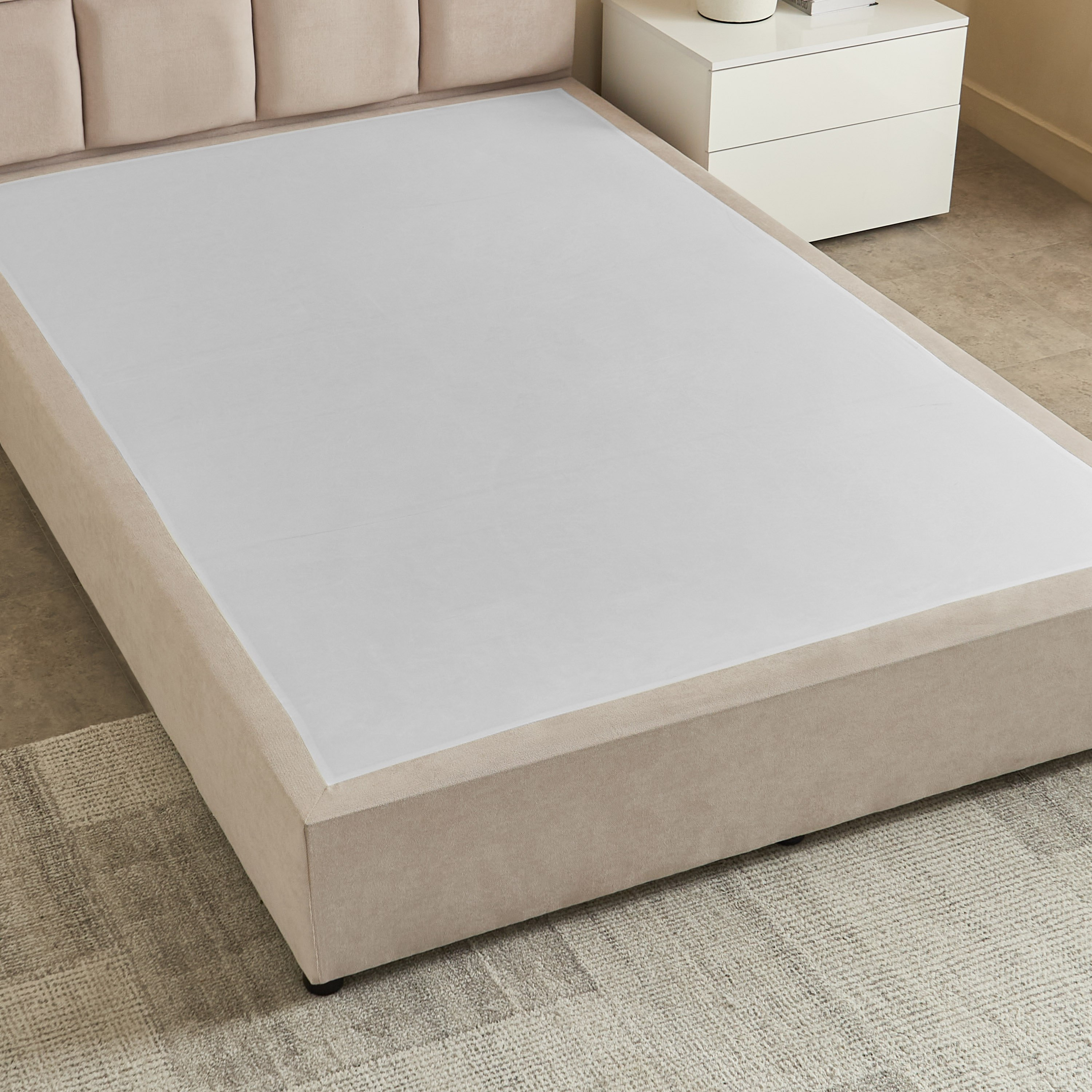 Curvy Rubik Twin Upholstered Bed - 120x200 cm-hbxbedroom-bedsandbedsets-upholsteredbeds-twin-image-6