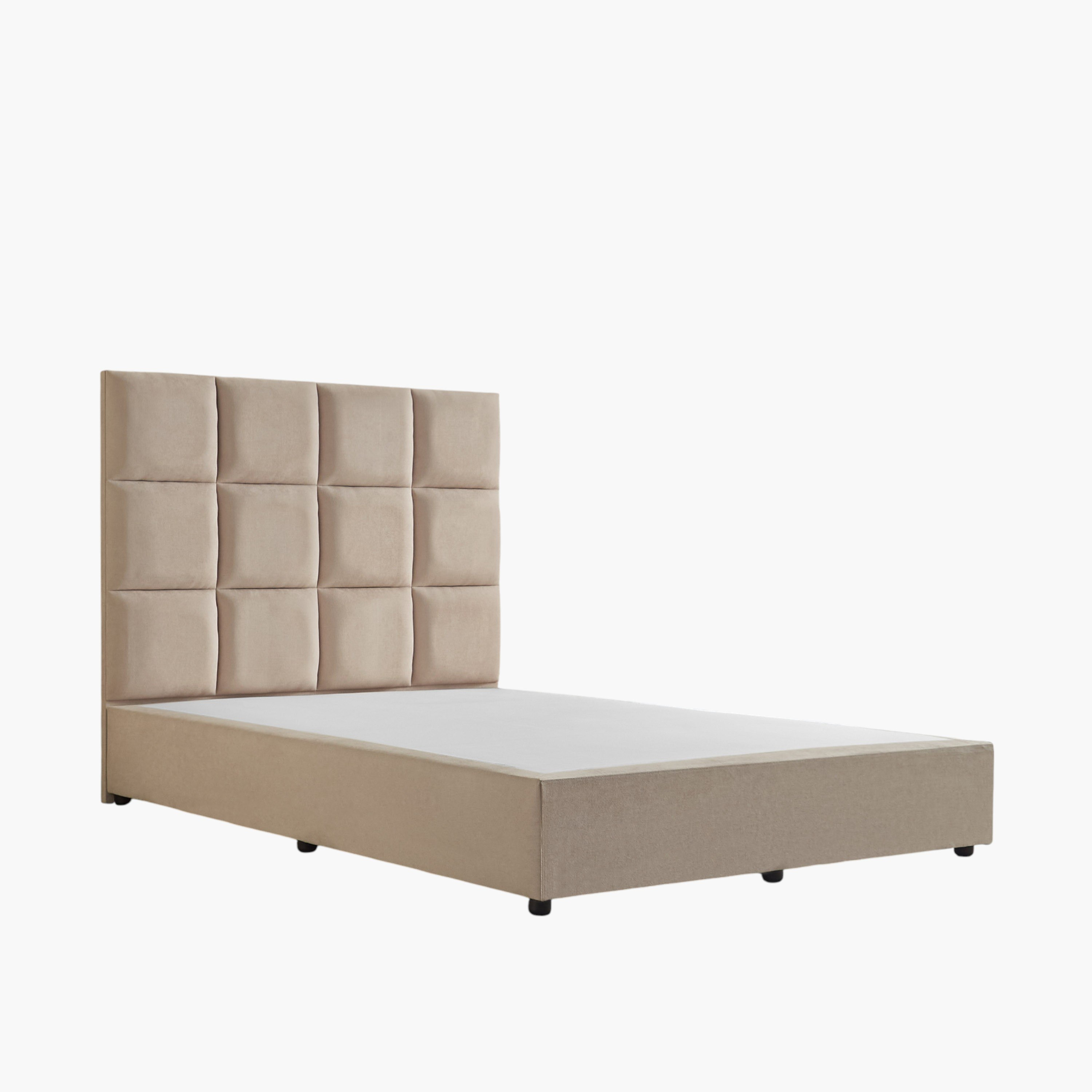 Curvy Rubik Twin Upholstered Bed - 120x200 cm-hbxbedroom-bedsandbedsets-upholsteredbeds-twin-image-8