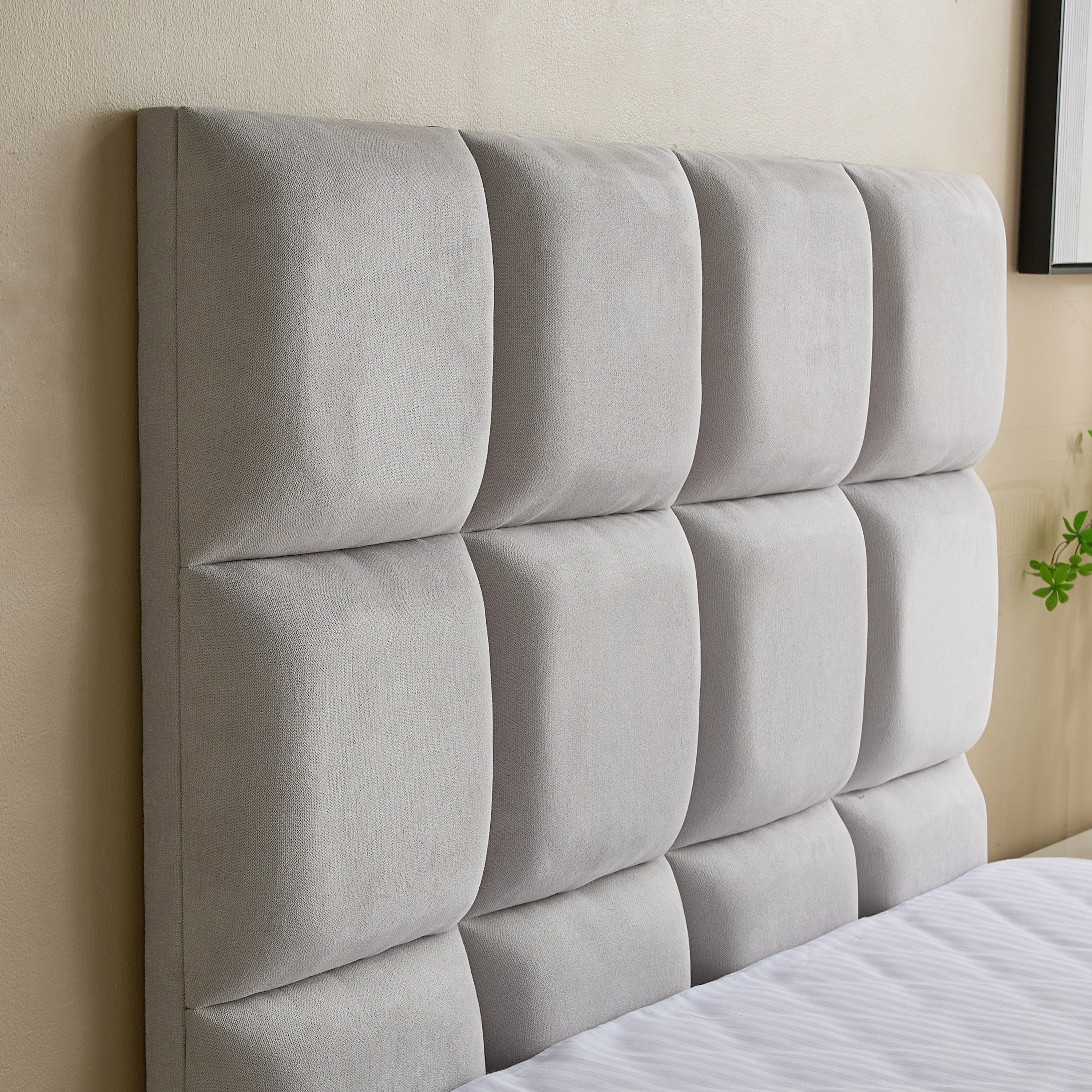 Curvy Rubik Queen Upholstered Bed - 140x200 cm-hbxbedroom-bedsandbedsets-beds-queen-image-4