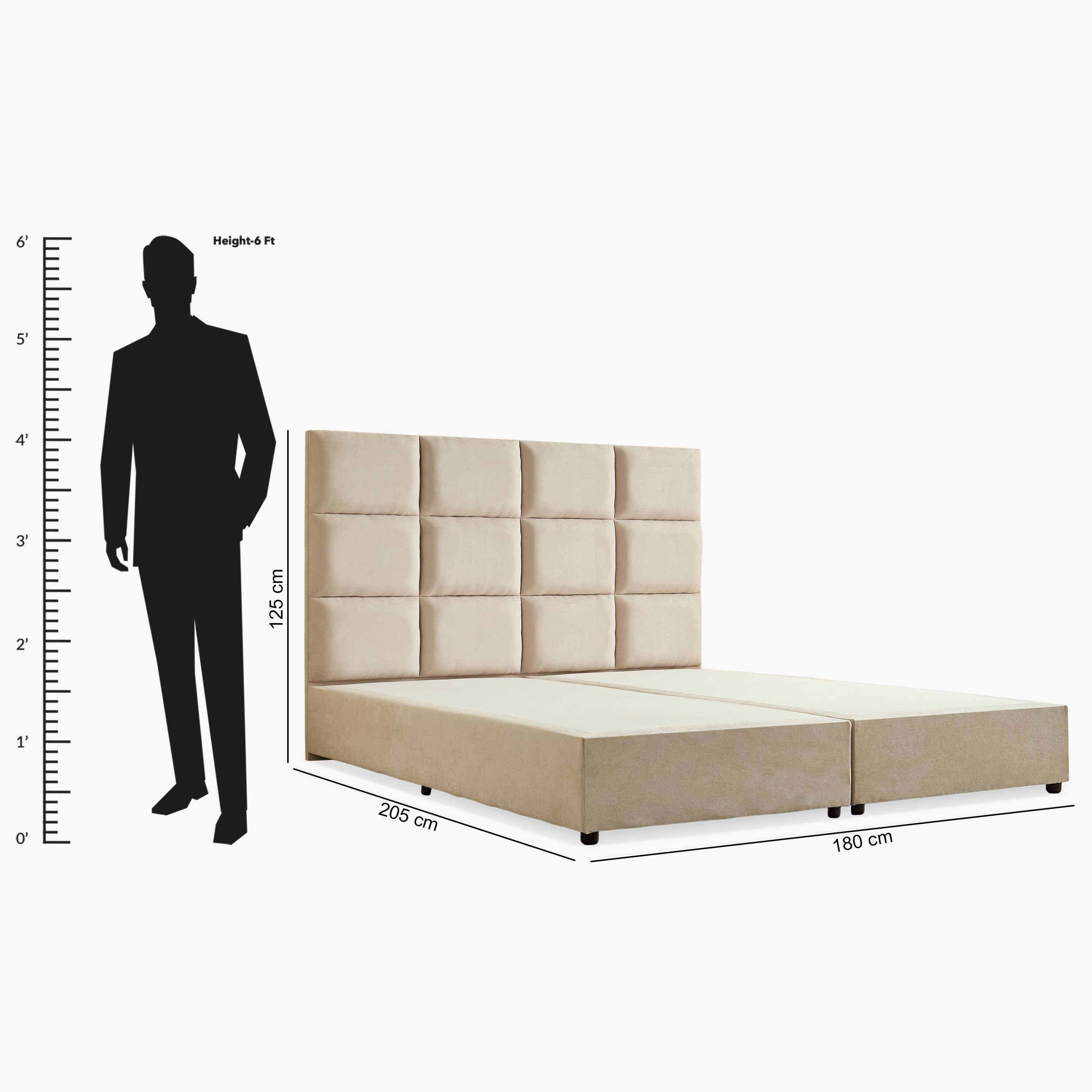 Curvy Rubik Upholstered King Bed - 180x200 cm-PROMO_HB_UAE_HBX10_250526-image-10