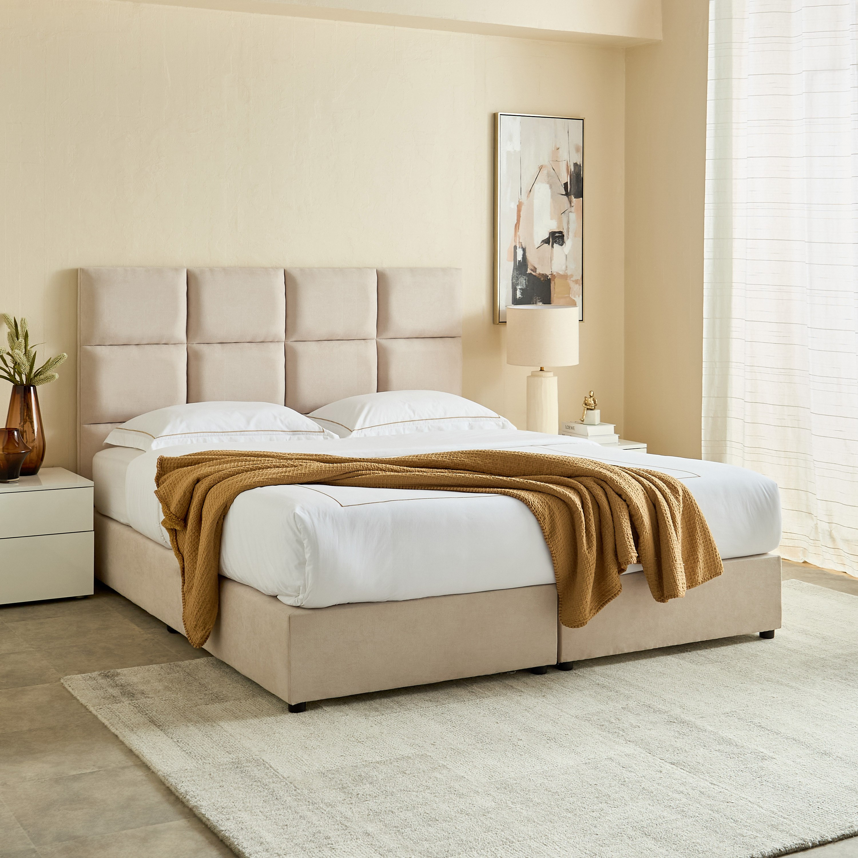 Curvy Rubik Upholstered King Bed - 180x200 cm-PROMO_HB_UAE_HBX10_250526-image-8