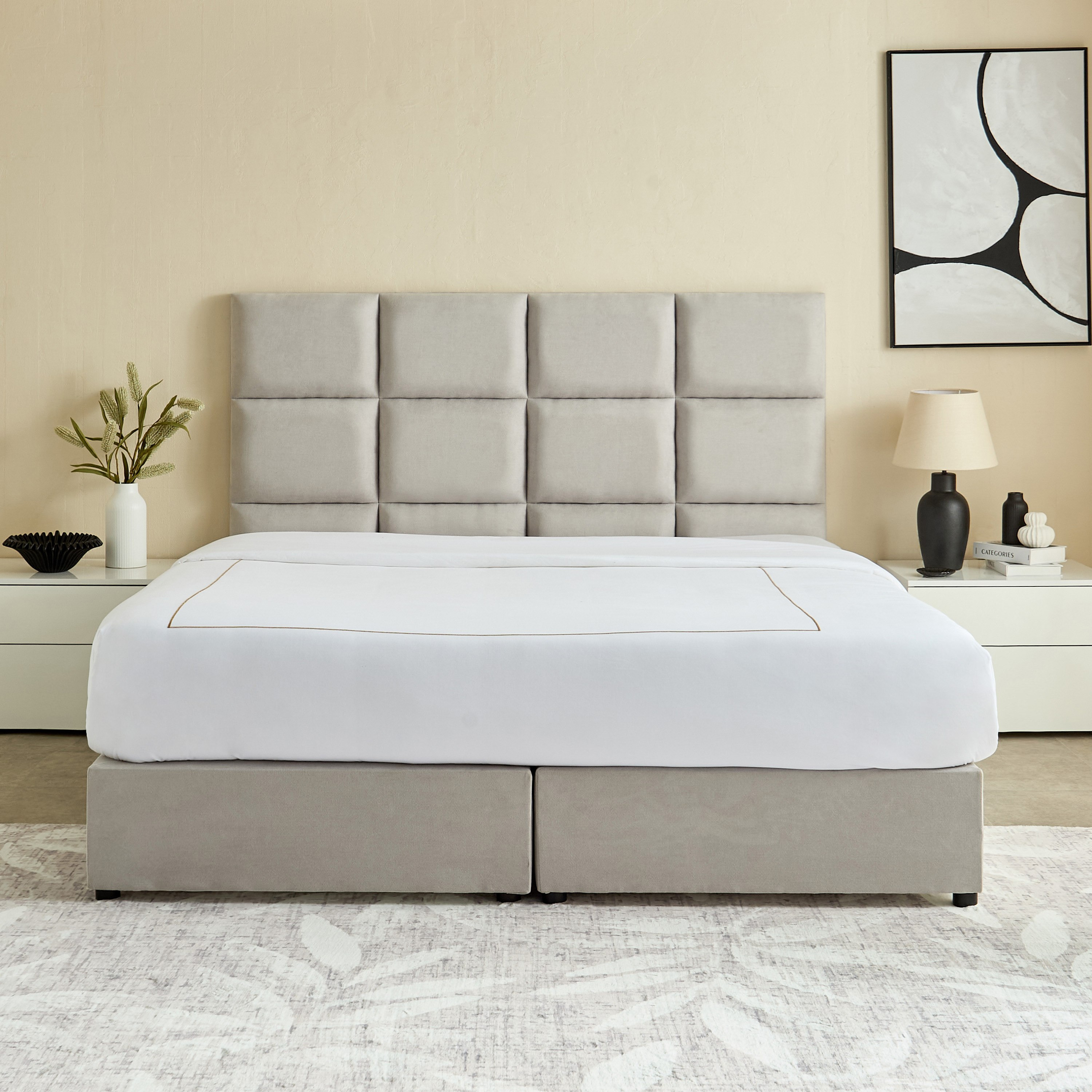 Curvy Rubik Upholstered King Bed - 180x200 cm-PROMO_HB_UAE_HBX10_250526-image-2