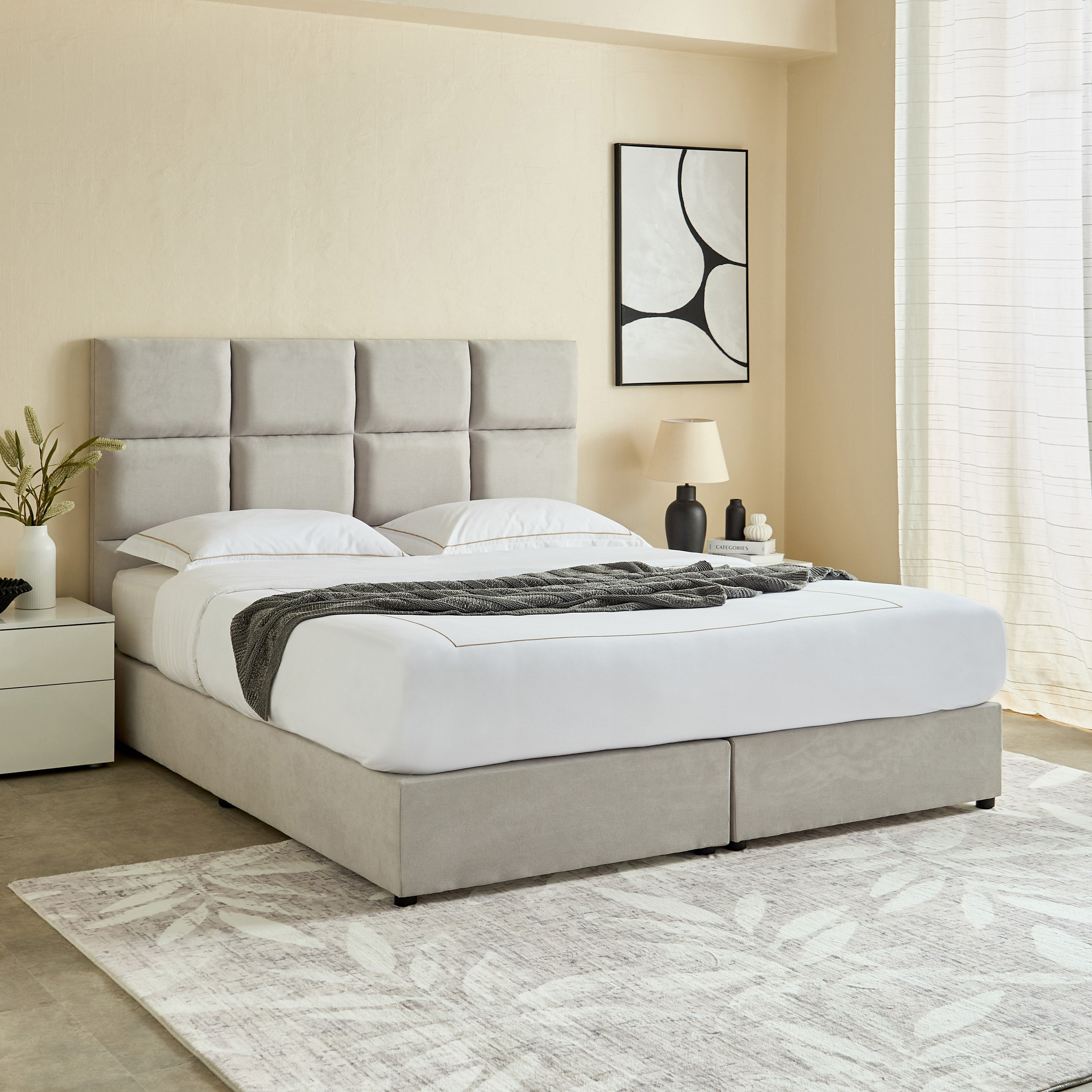 Curvy Rubik Upholstered King Bed - 180x200 cm-PROMO_HB_UAE_HBX10_250526-image-9