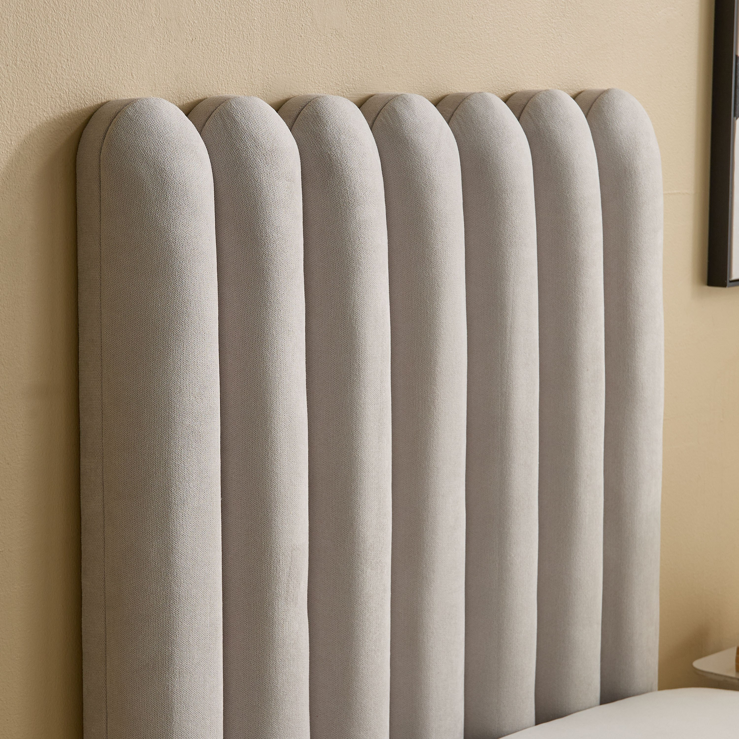 Curvy Haze Upholstered Single Bed - 90x200 cm-hbxkidsandyouth-bedsandbedsets-beds-single-image-4