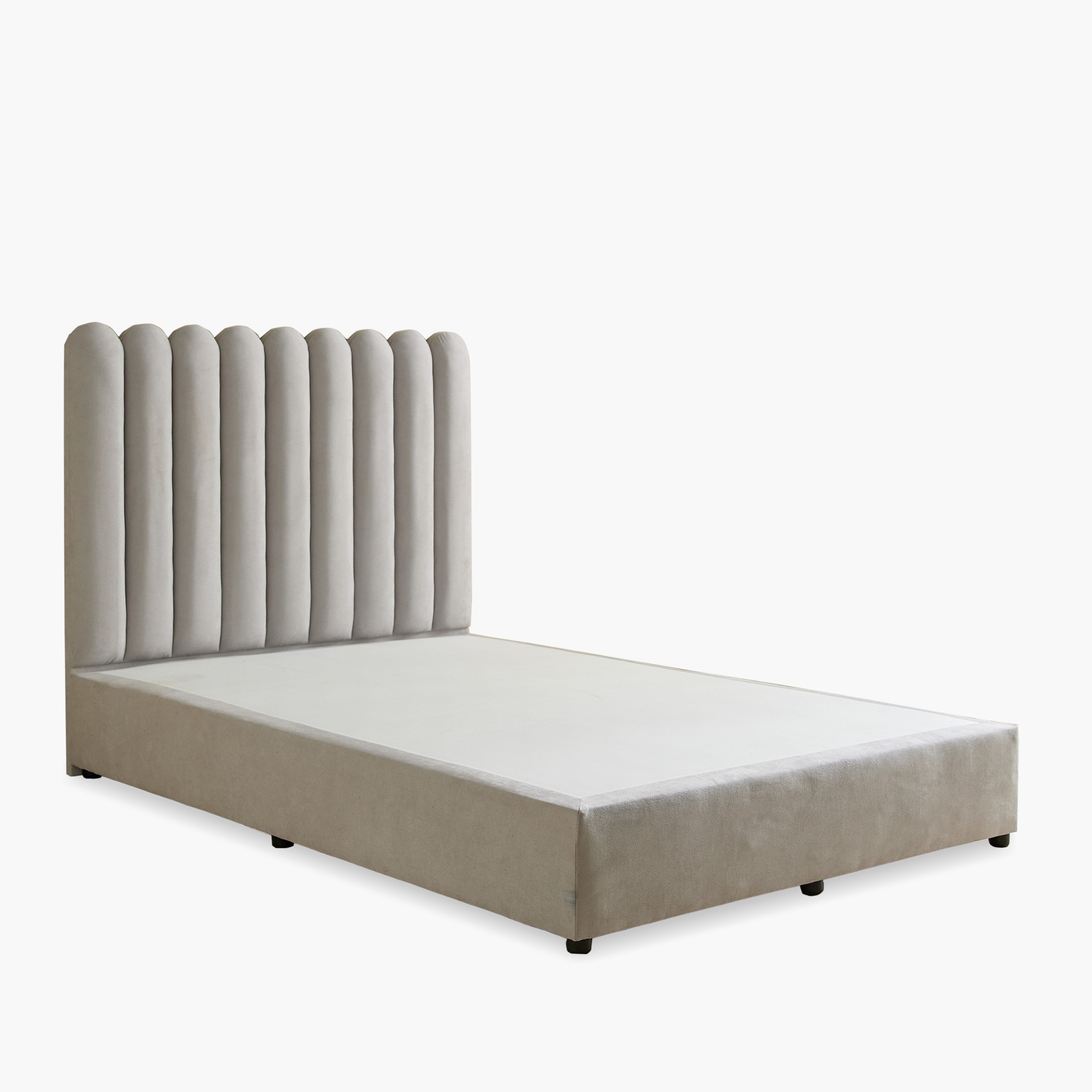 Curvy Haze Upholstered Queen Bed - 140x200 cm-hbxbedroom-bedsandbedsets-beds-queen-image-8