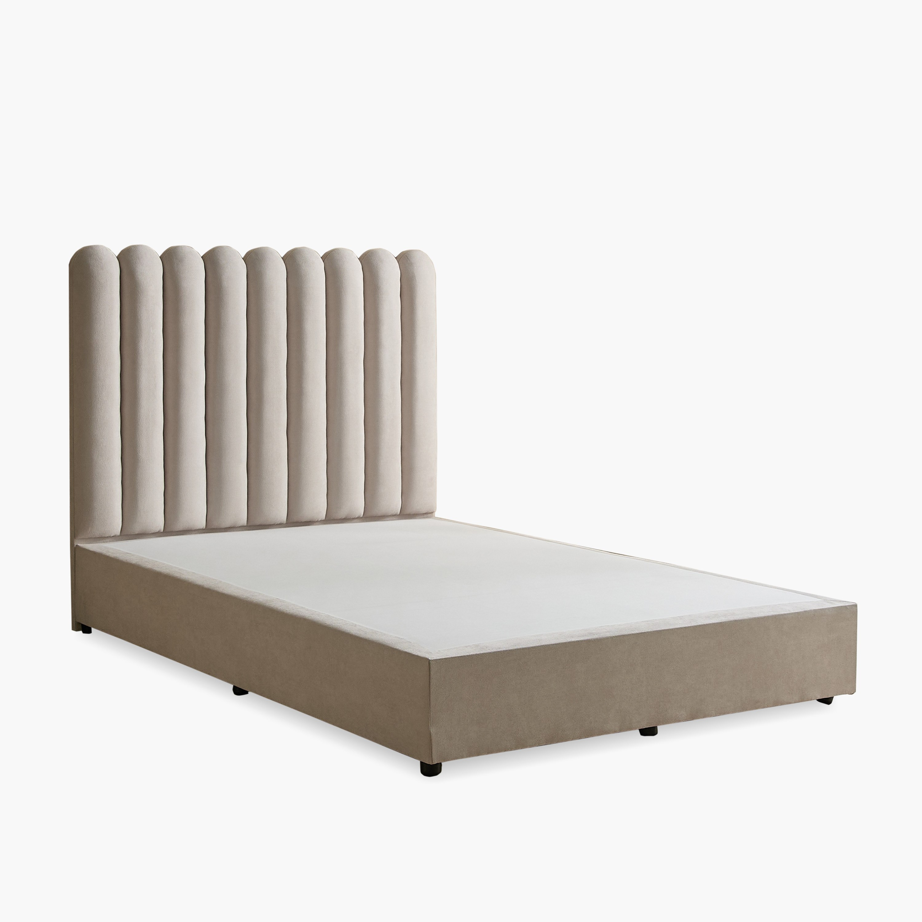 Curvy Haze Upholstered Queen Bed - 160x200 cm-hbxbedroom-bedsandbedsets-beds-queen-image-8