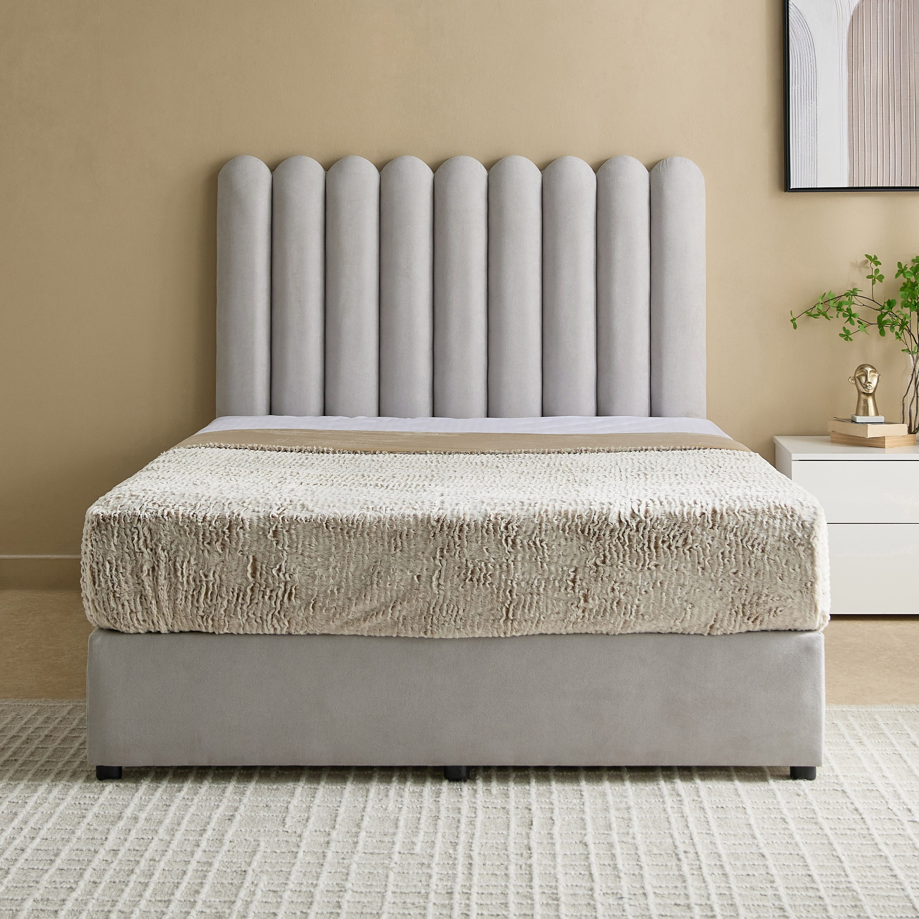 Curvy Haze Upholstered Queen Bed - 160x200 cm-hbxbedroom-bedsandbedsets-beds-queen-image-2