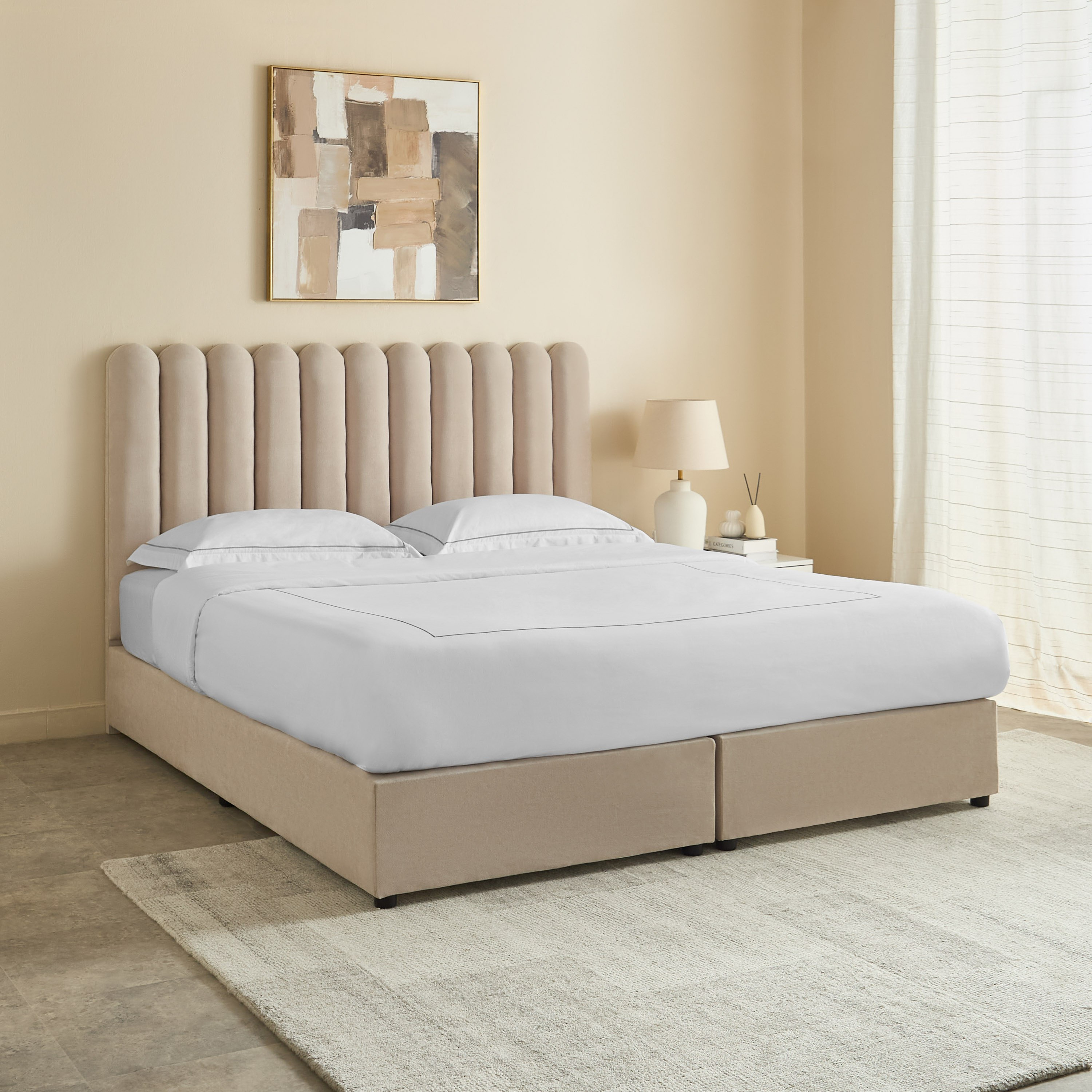 Curvy Haze King Upholstered Bed - 180x200 cm-PROMO_HB_UAE_HBX10_250526-image-1
