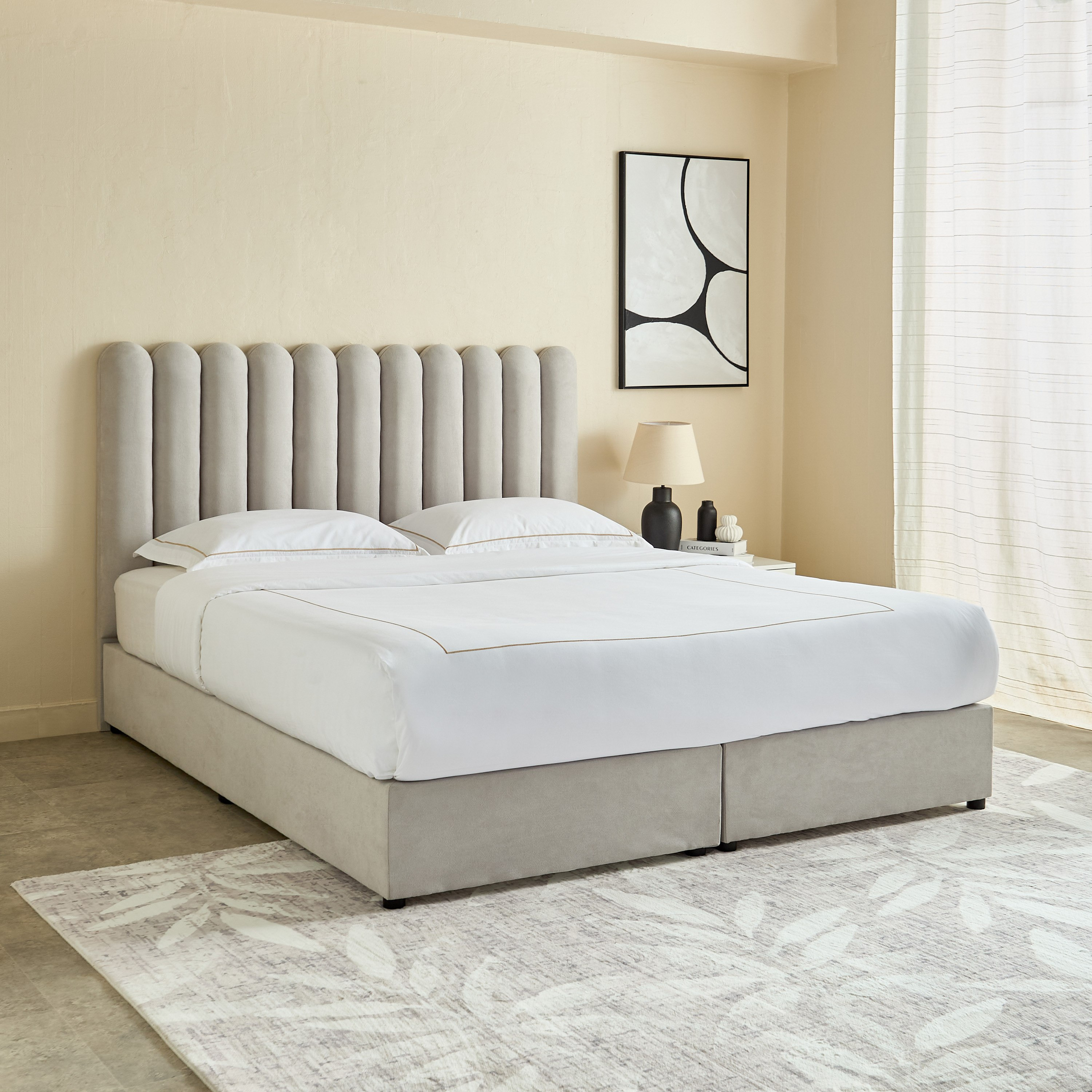 Curvy Haze King Upholstered Bed - 180x200 cm-PROMO_HB_UAE_HBX10_250526-image-1