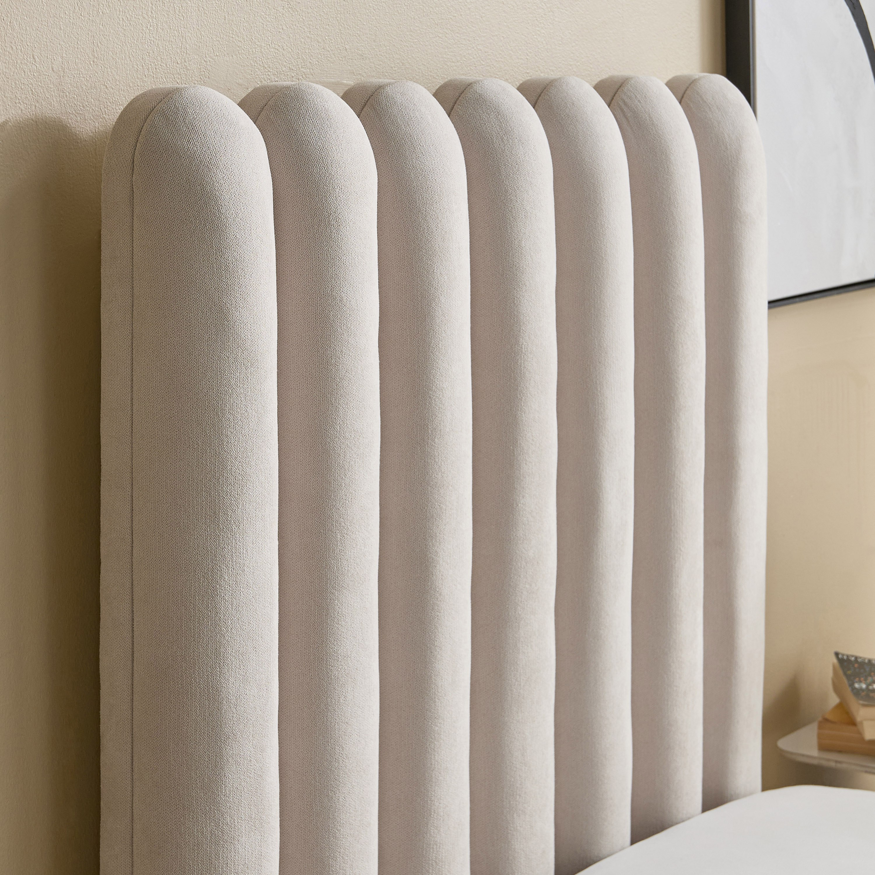 Curvy Haze Upholstered Single Bed - 90x200 cm-hbxkidsandyouth-bedsandbedsets-beds-single-image-4