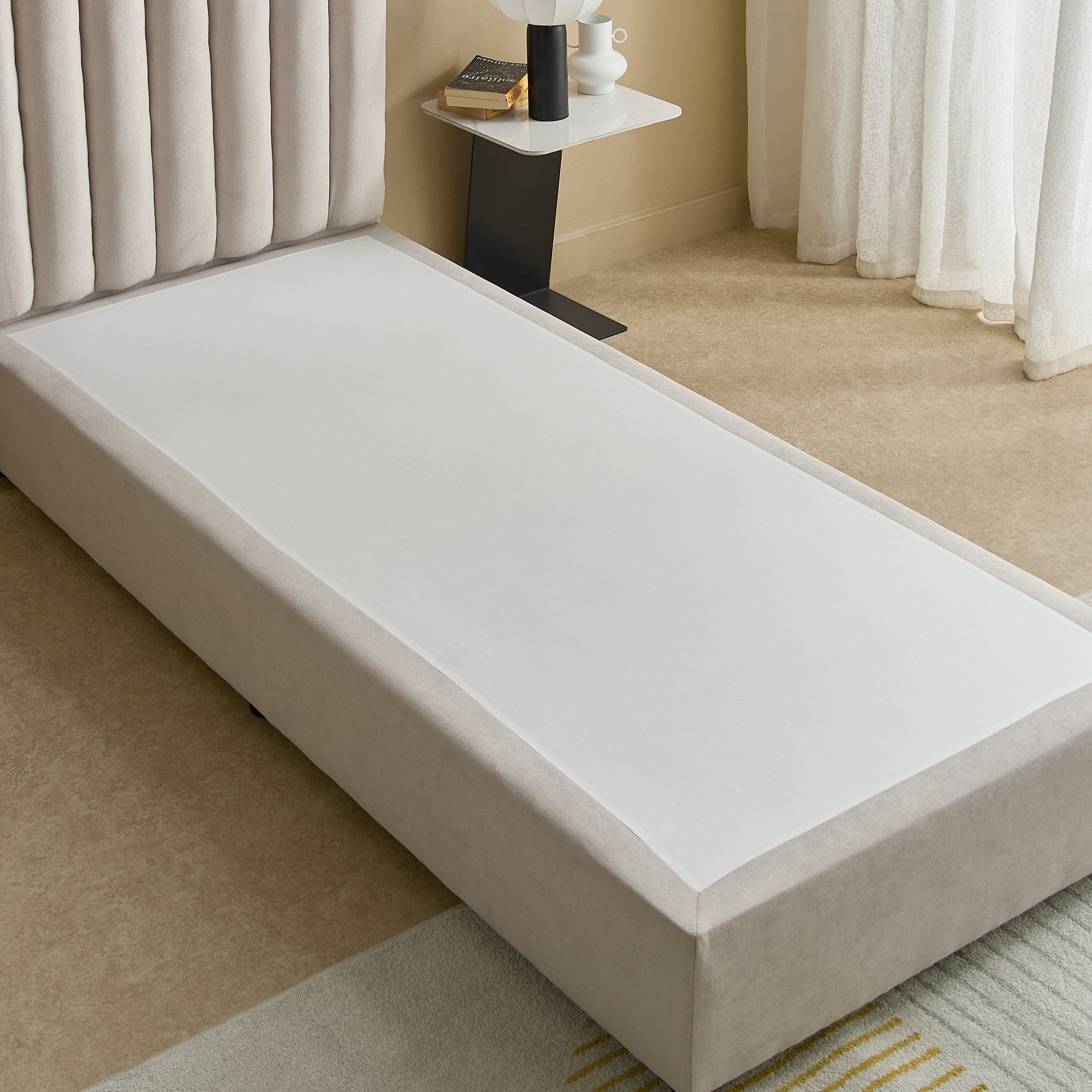 Curvy Haze Upholstered Single Bed - 90x200 cm-hbxkidsandyouth-bedsandbedsets-beds-single-image-5
