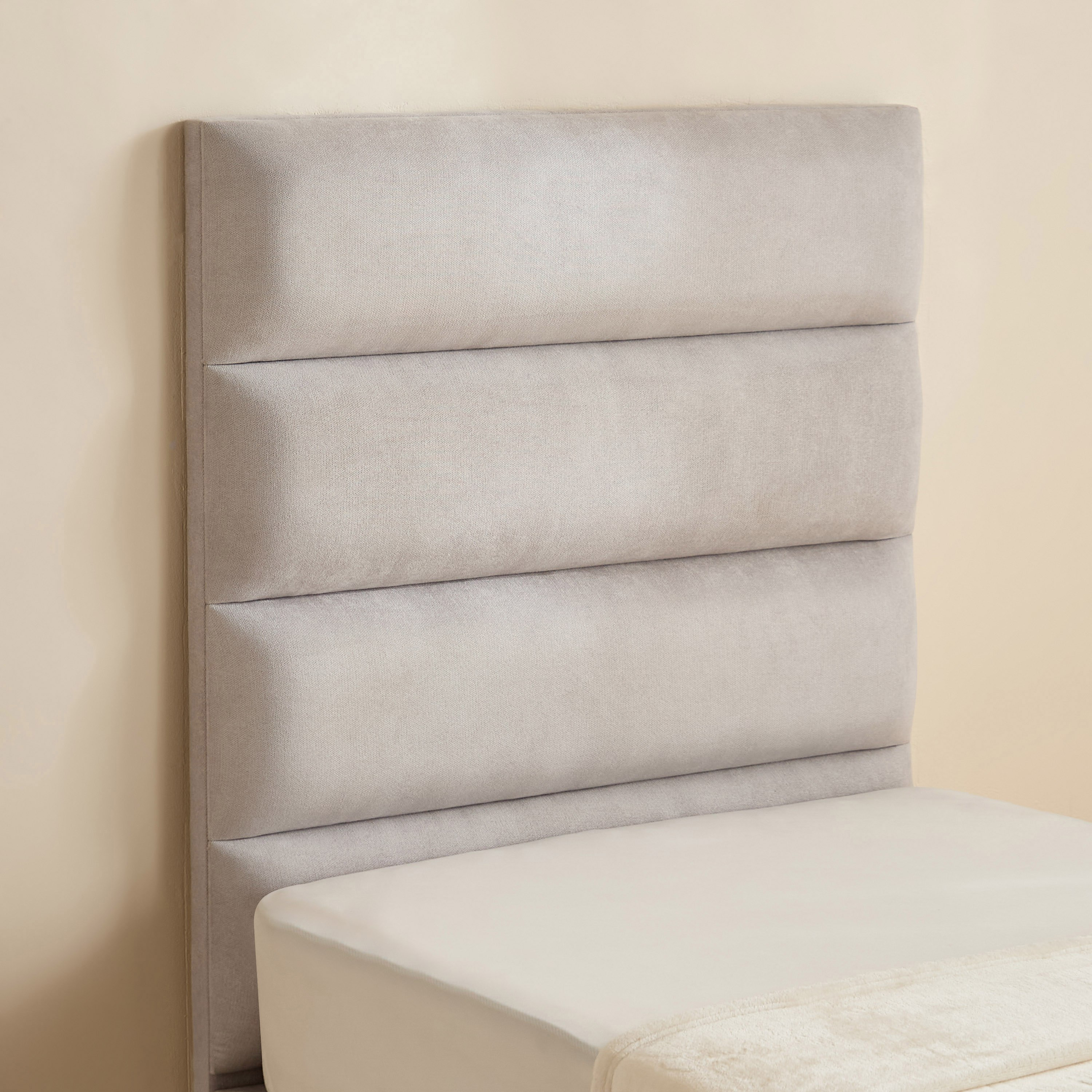 Curvy Linear Upholstered Single Bed - 90x200 cm-hbxkidsandyouth-bedsandbedsets-beds-single-image-3