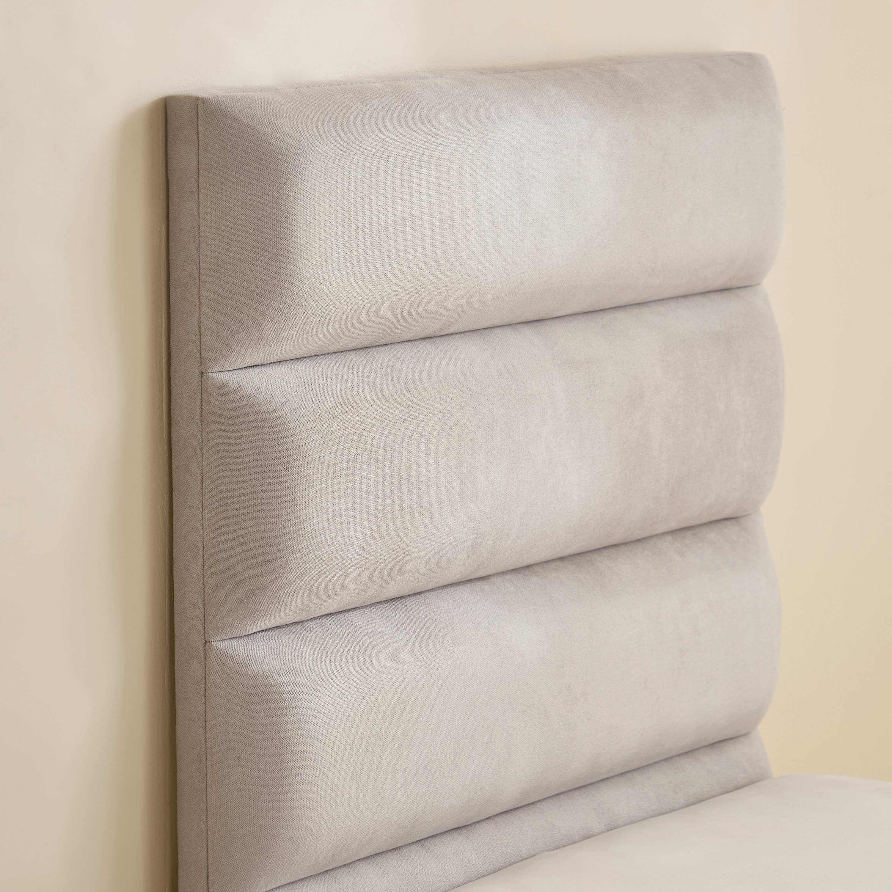 Curvy Linear Upholstered Single Bed - 90x200 cm-hbxkidsandyouth-bedsandbedsets-beds-single-image-4