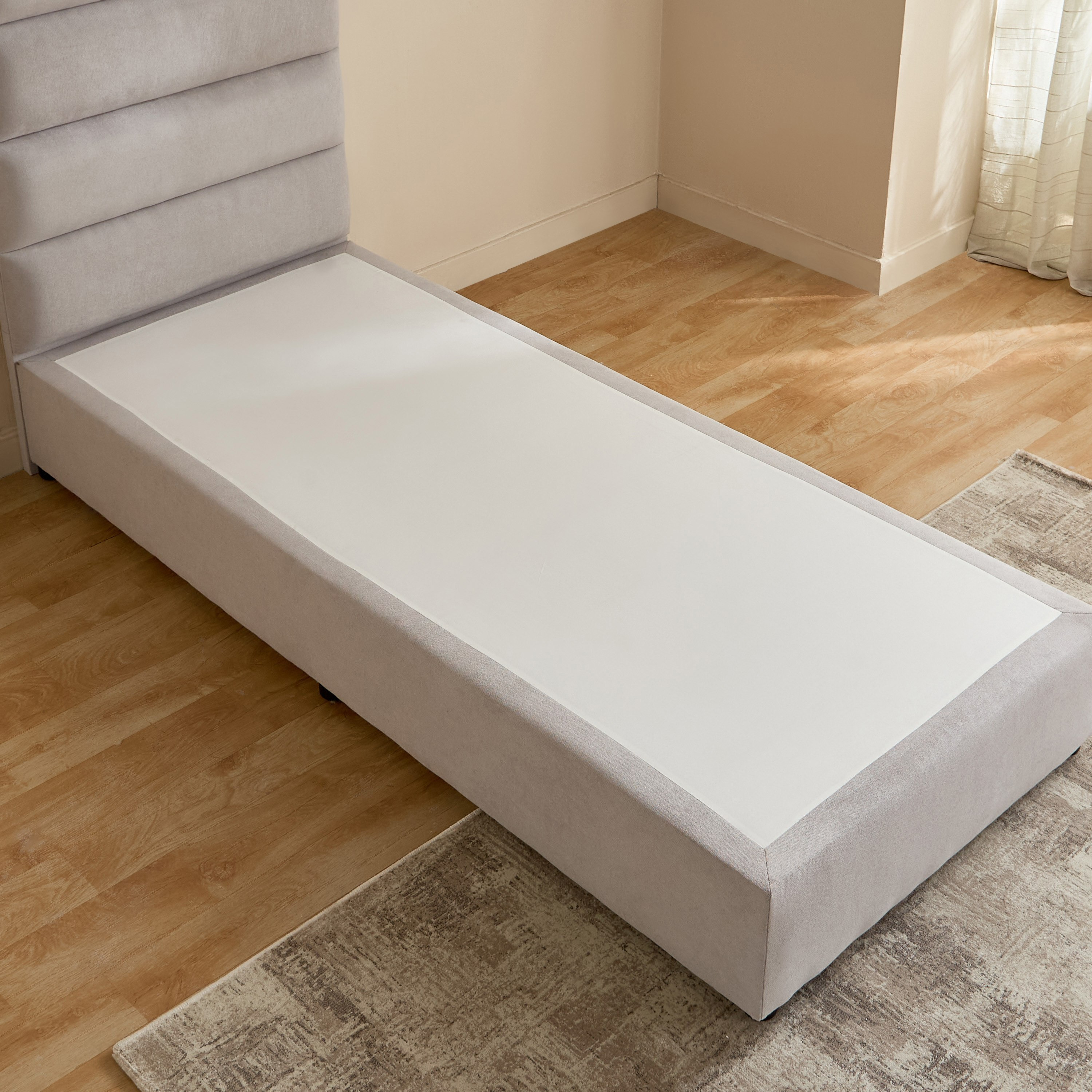 Curvy Linear Upholstered Single Bed - 90x200 cm-hbxkidsandyouth-bedsandbedsets-beds-single-image-5
