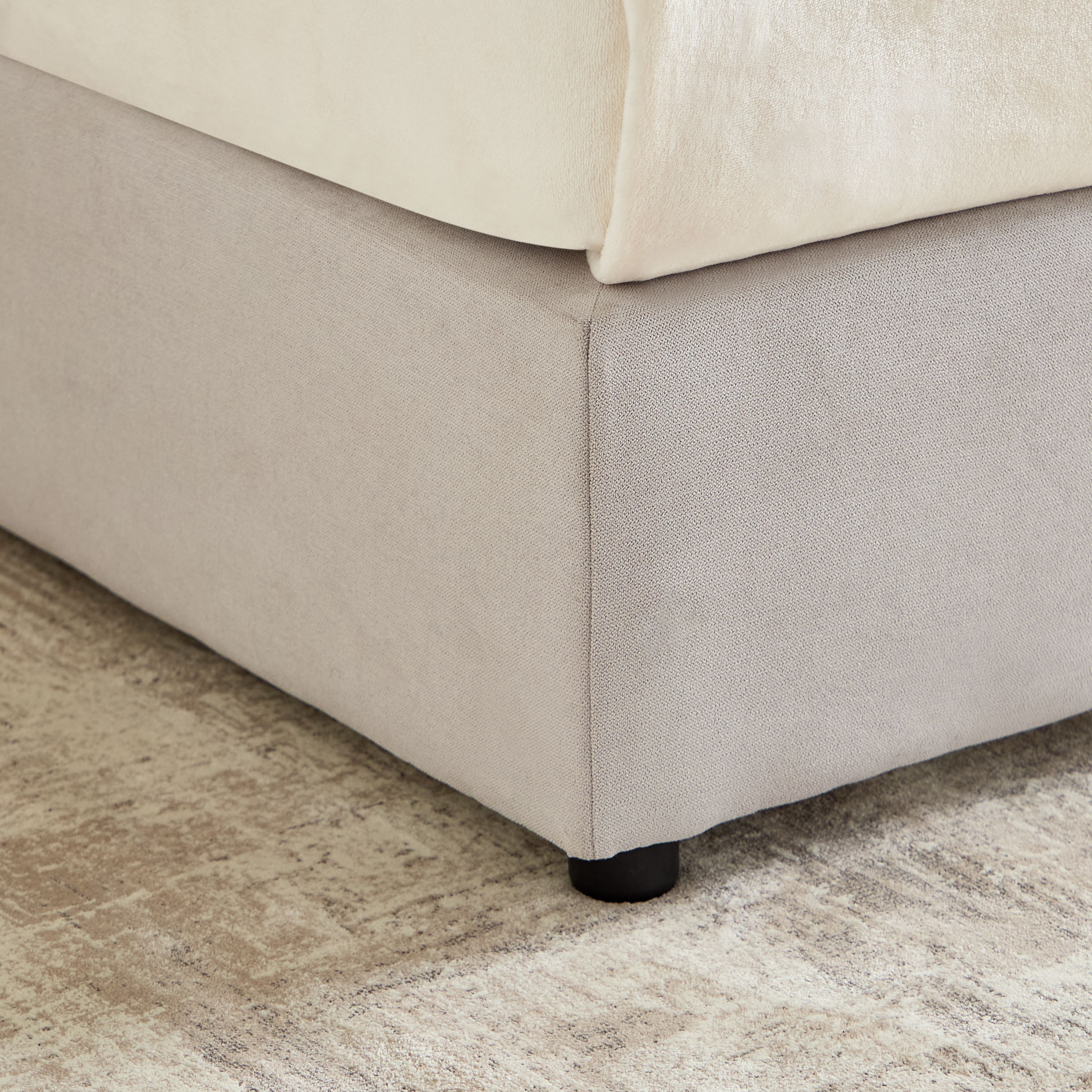Curvy Linear Upholstered Single Bed - 90x200 cm-hbxkidsandyouth-bedsandbedsets-beds-single-image-6