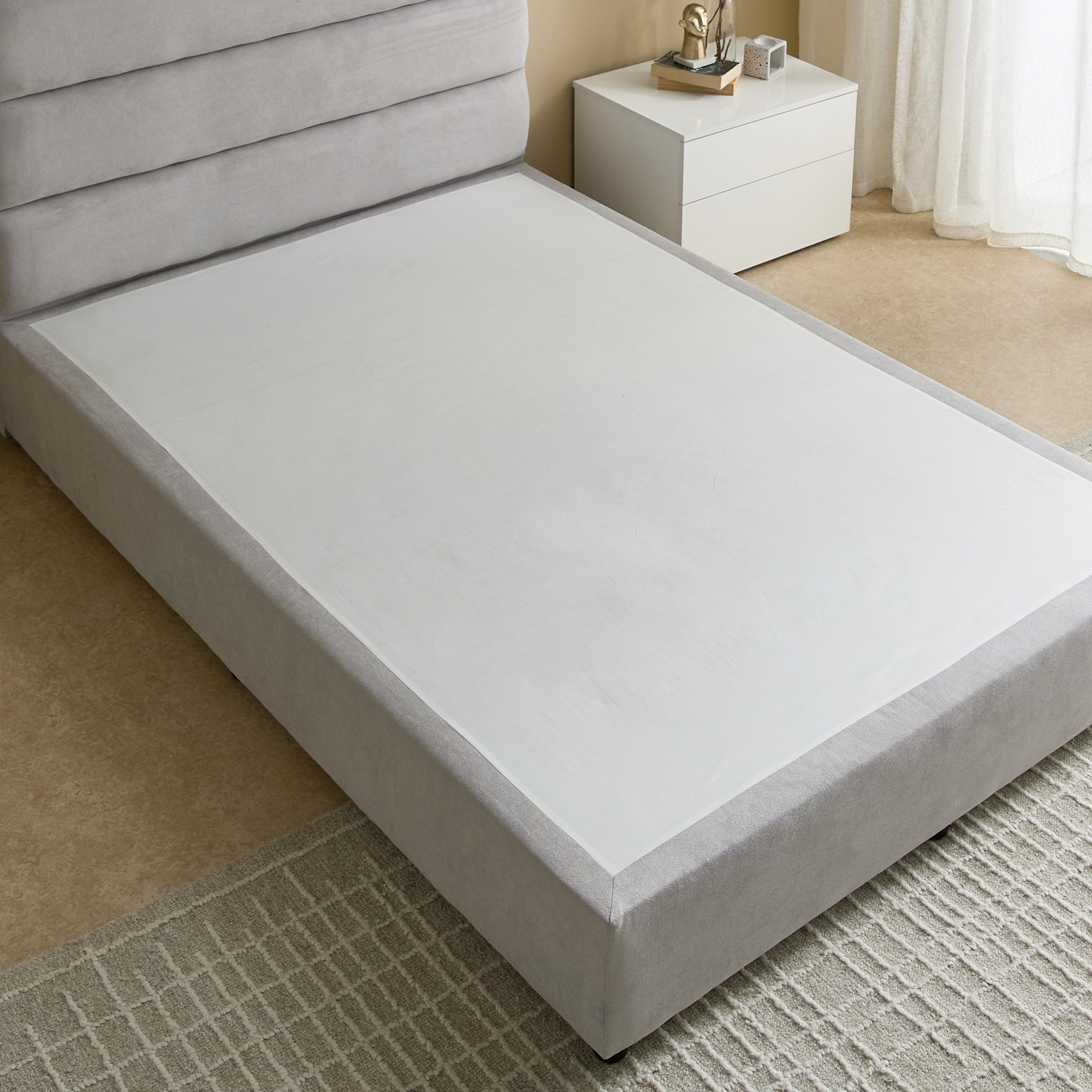 Curvy Linear Upholstered Twin Bed - 120x200 cm-hbxbedroom-bedsandbedsets-upholsteredbeds-twin-image-6