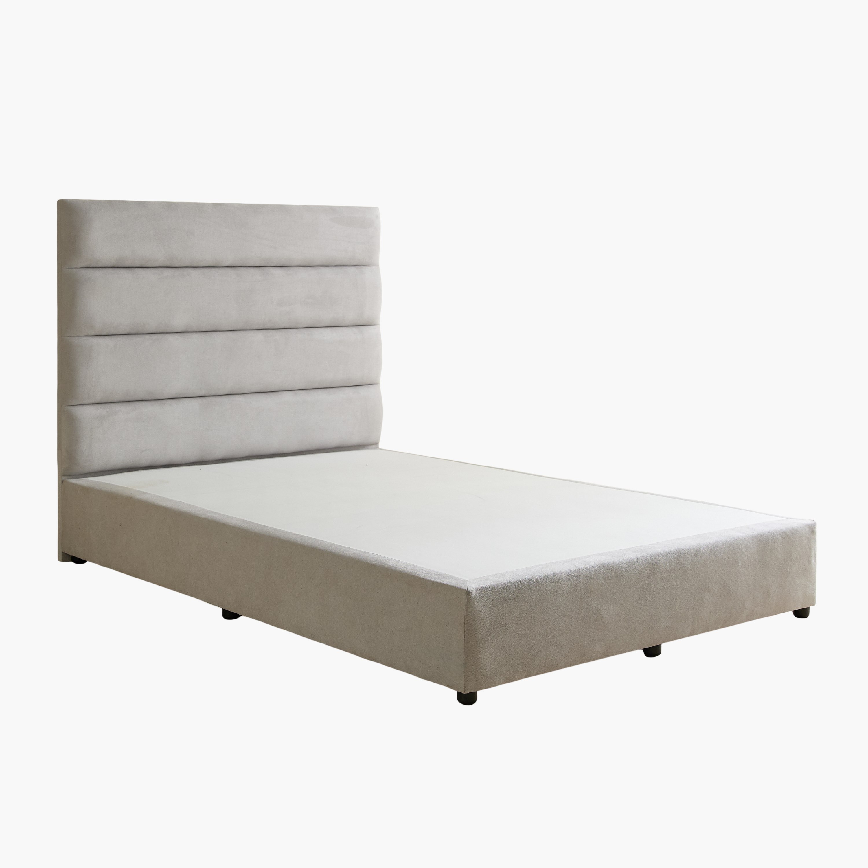 Curvy Linear Upholstered Twin Bed - 120x200 cm-hbxbedroom-bedsandbedsets-upholsteredbeds-twin-image-8