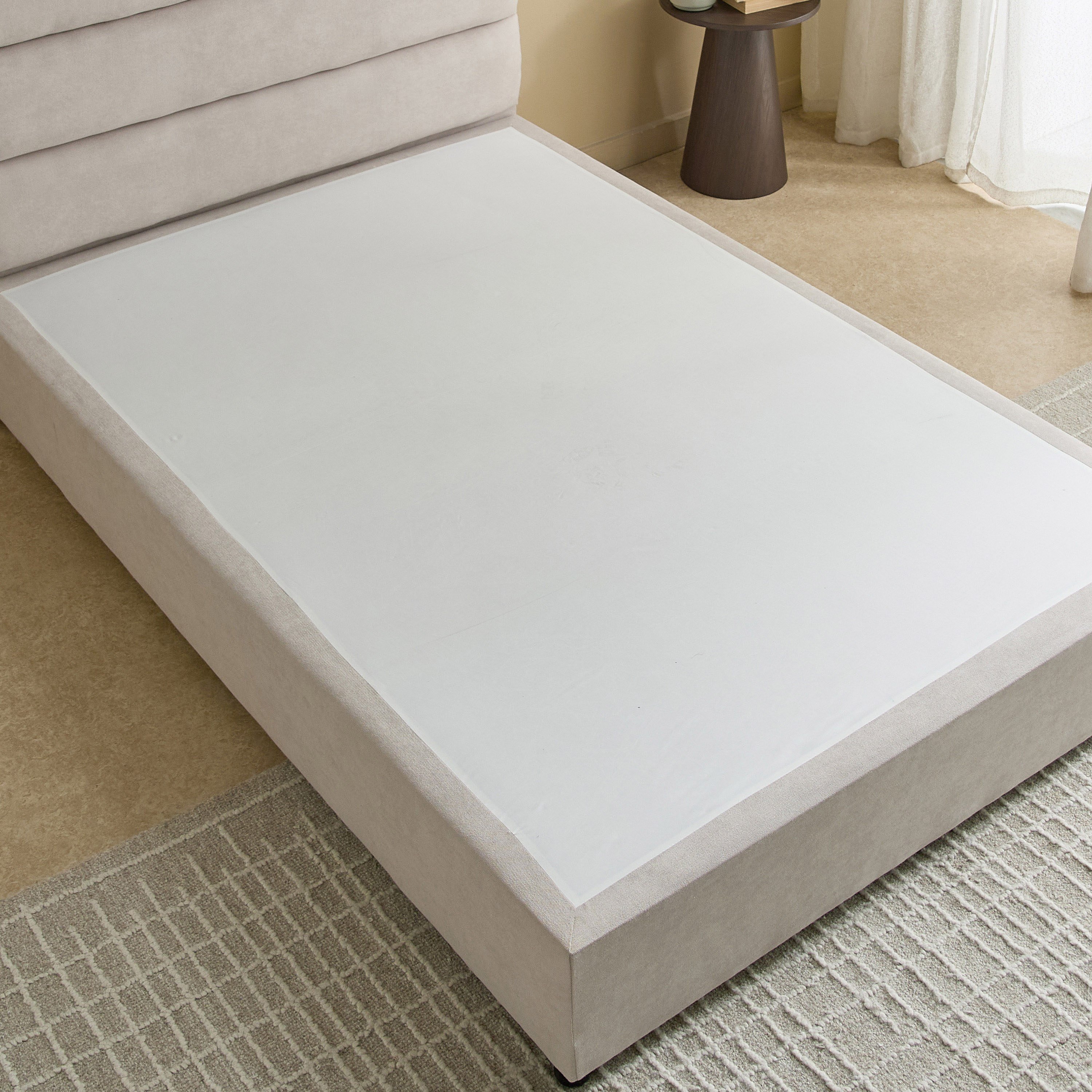 Curvy Linear Upholstered Queen Bed - 140x200 cm-hbxbedroom-bedsandbedsets-beds-queen-image-5