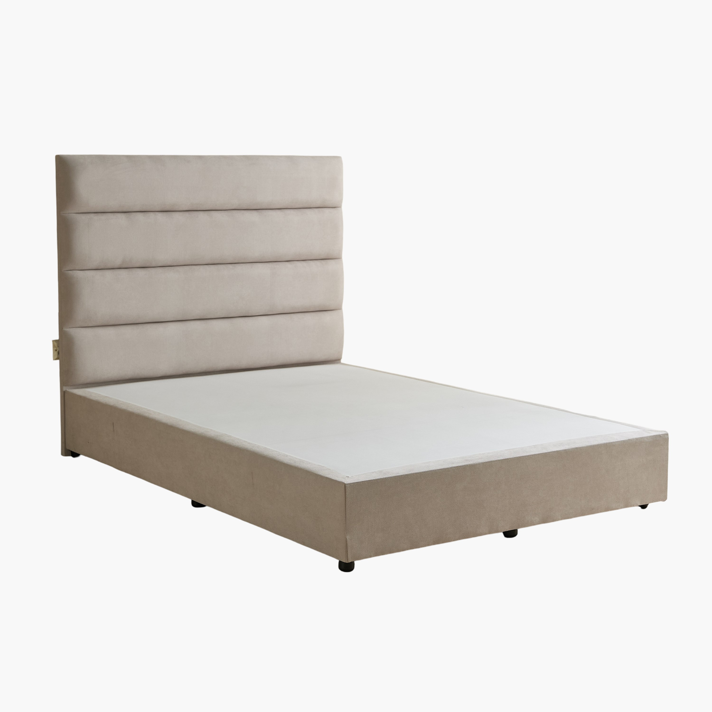 Curvy Linear Upholstered Queen Bed - 140x200 cm-hbxbedroom-bedsandbedsets-beds-queen-image-8