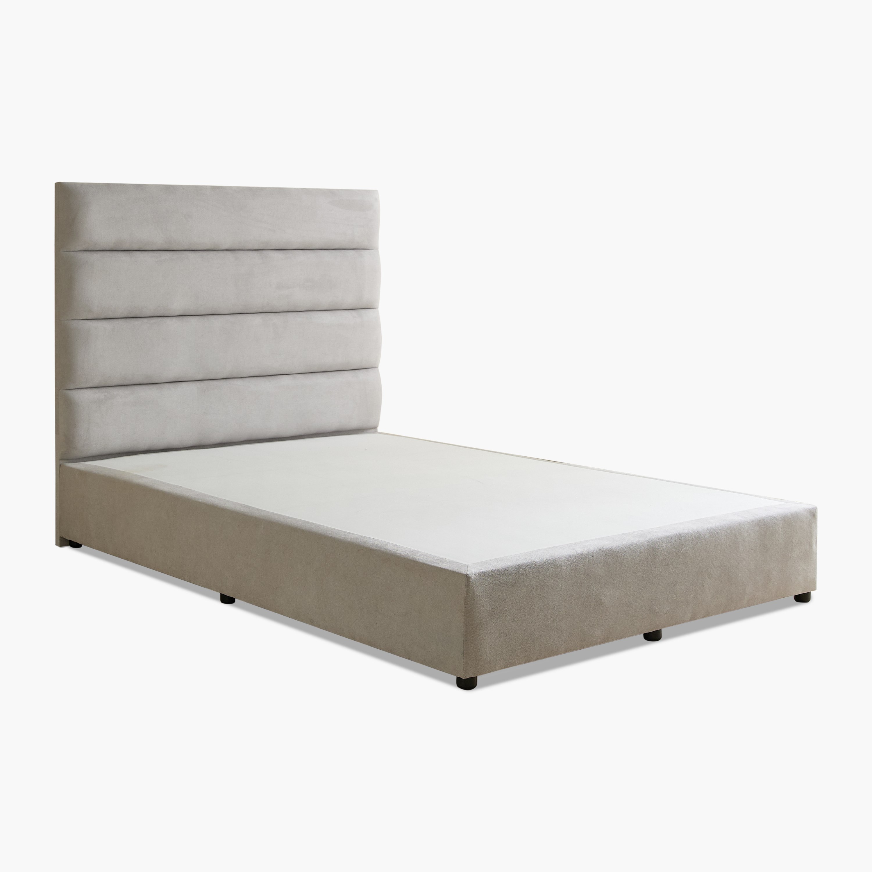 Curvy Linear Upholstered Queen Bed - 140x200 cm-hbxbedroom-bedsandbedsets-beds-queen-image-8