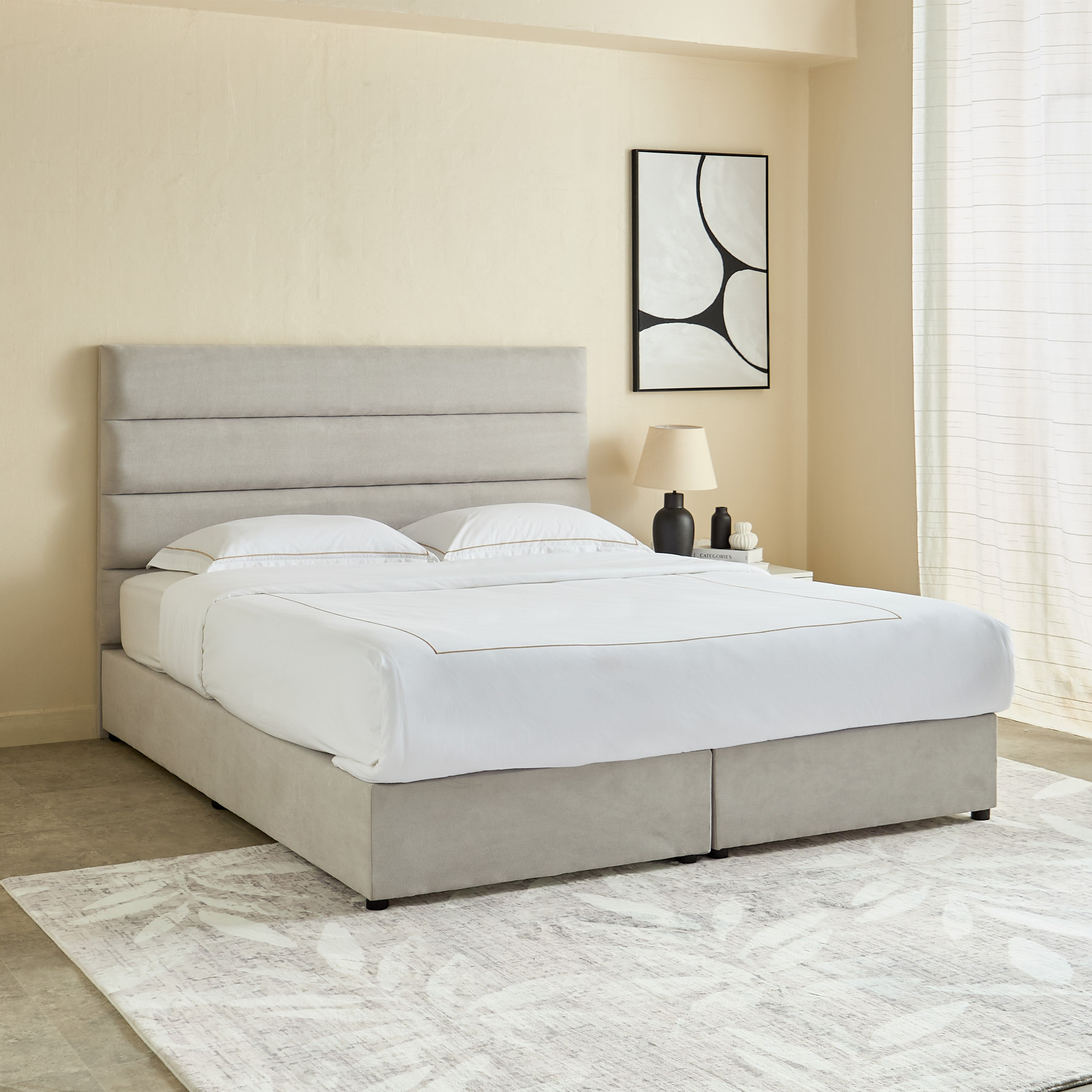 Curvy Linear King Upholstered Bed - 180x200 cm-PROMO_HB_UAE_HBX10_250526-image-1