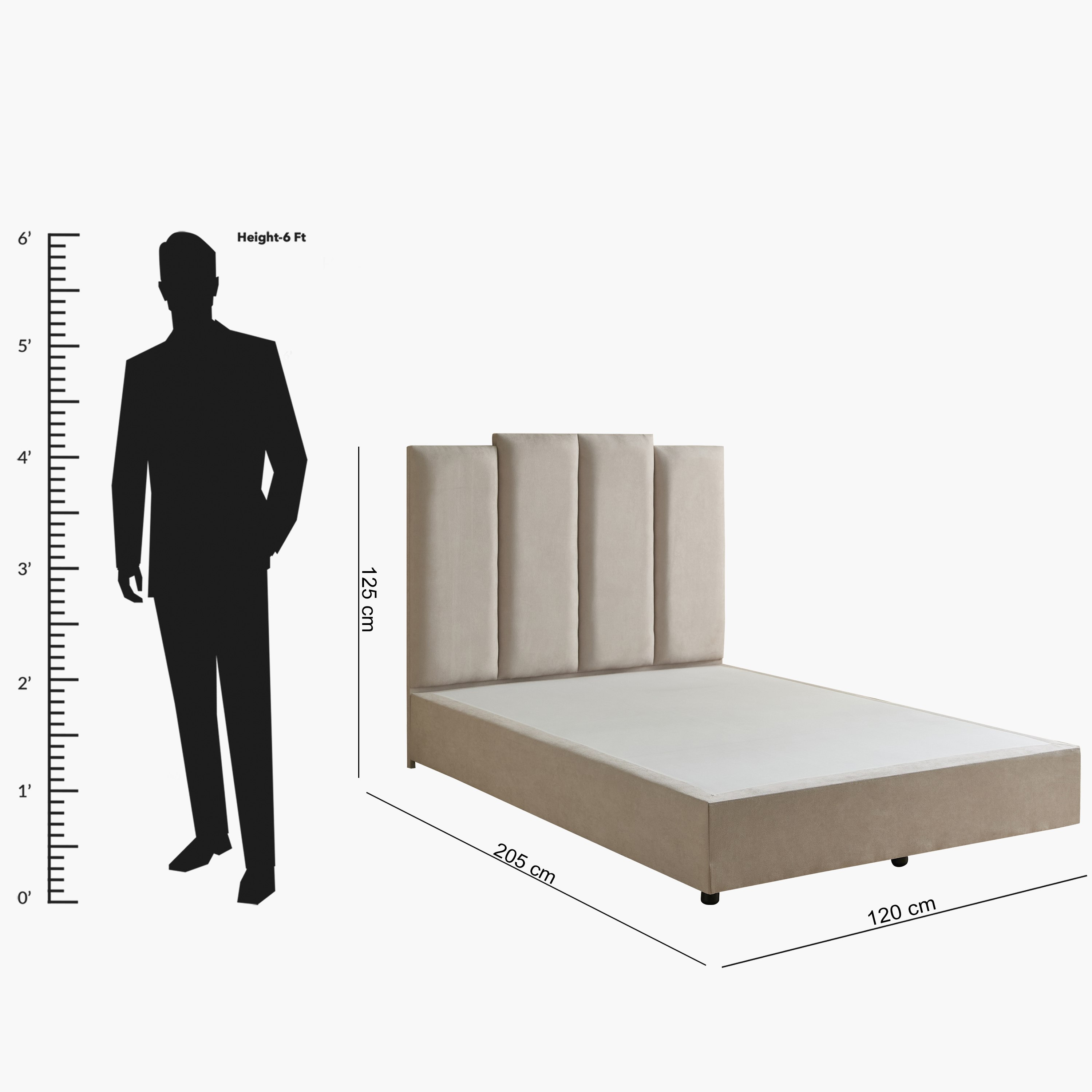 Curvy Riston Upholstered Twin Bed - 120x200 cm-hbxbedroom-bedsandbedsets-upholsteredbeds-twin-image-9