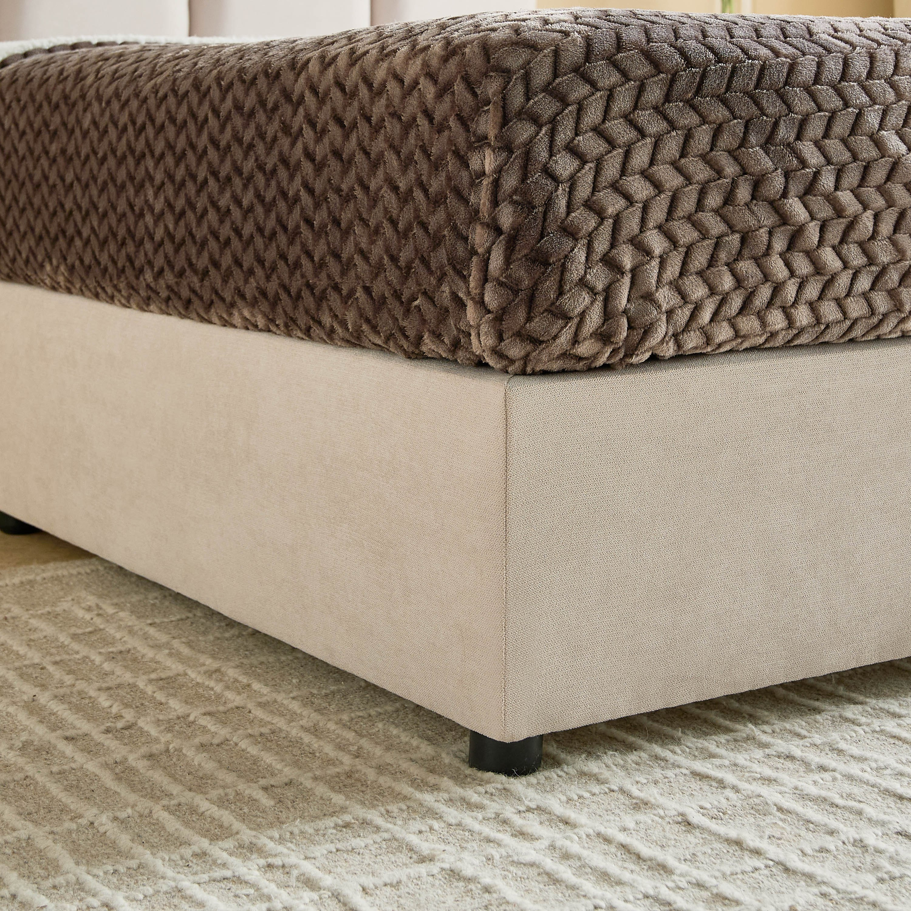 Curvy Riston Upholstered Queen Bed - 140x200 cm-hbxbedroom-bedsandbedsets-beds-queen-image-5