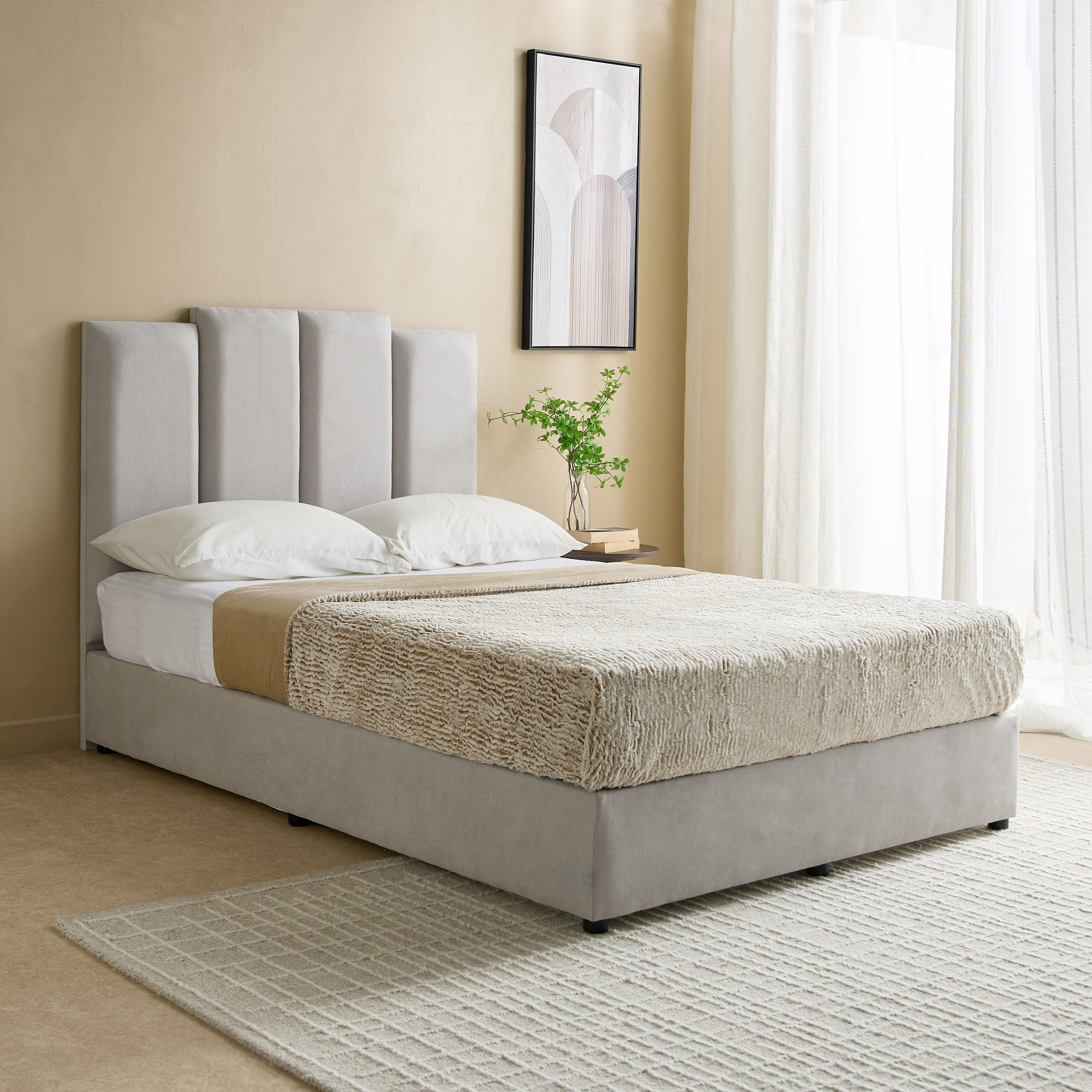 Curvy Riston Upholstered Queen Bed - 160x200 cm-hbxbedroom-bedsandbedsets-beds-queen-image-1