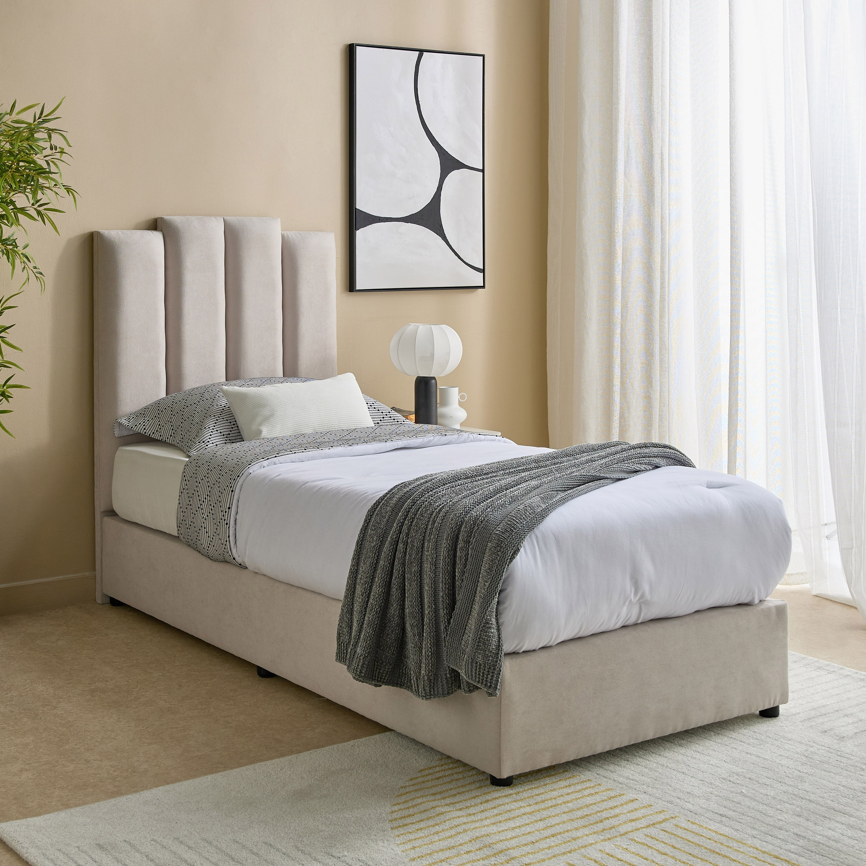 Curvy Riston Upholstered Single Bed - 90x200 cm-hbxkidsandyouth-bedsandbedsets-beds-single-image-7
