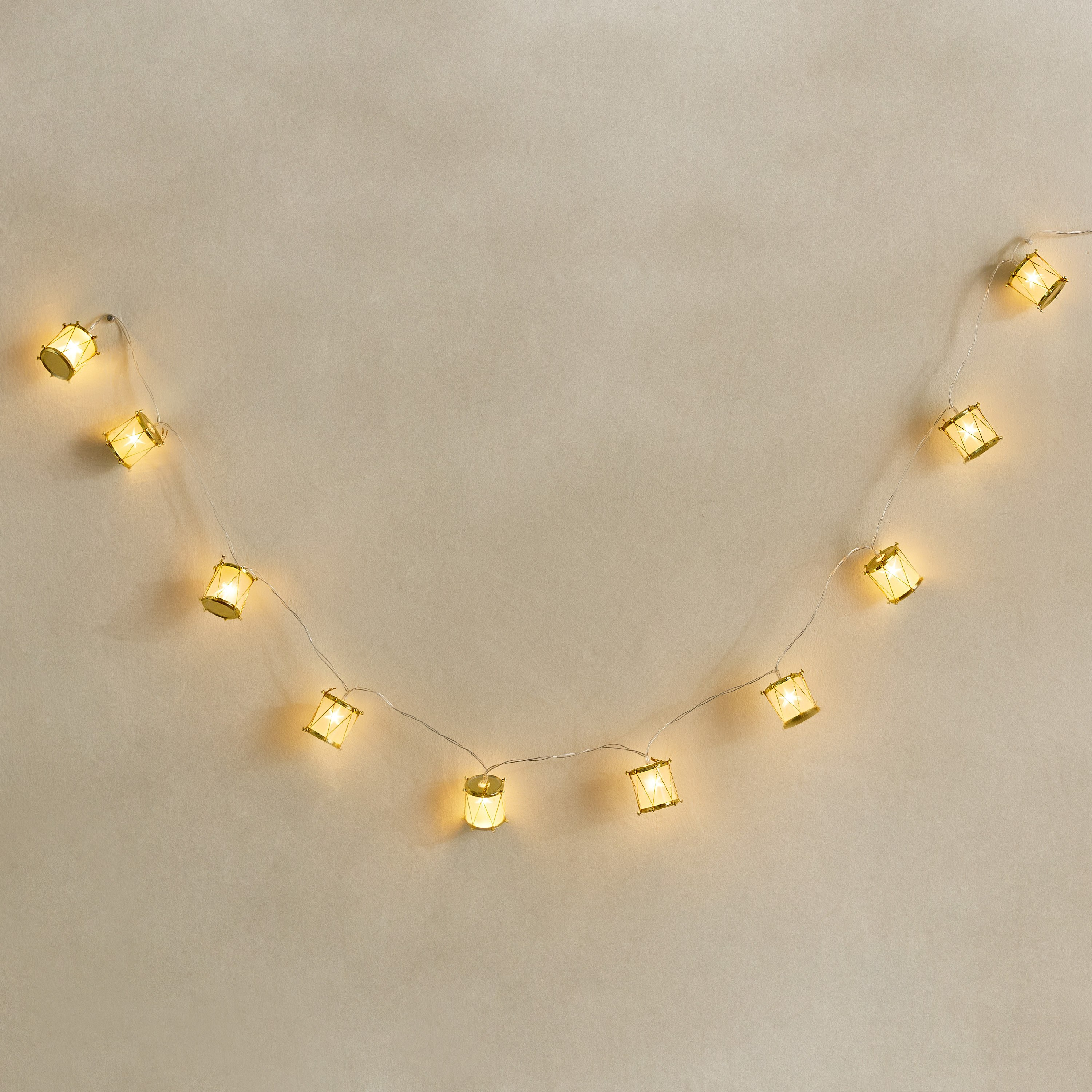 Elio 10 LED Warm White 2AA Drum String Light - 1.35 M-hbxdiningroom-lighting-decorativesandstringlights-image-1
