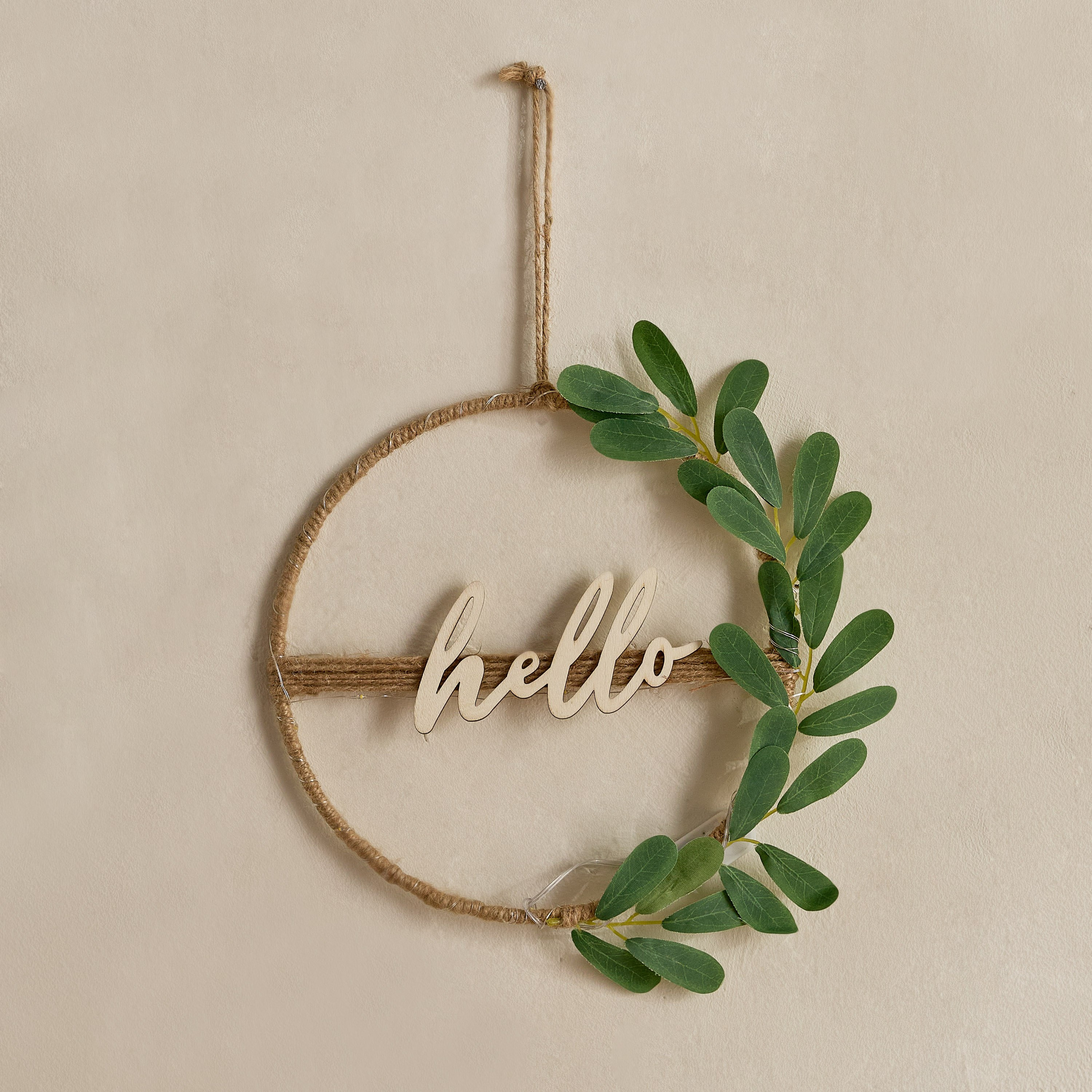 Elio Warm 20 LED Hemp Rope and Branch Hello Wood Letters-hbxdiningroom-lighting-decorativesandstringlights-image-2