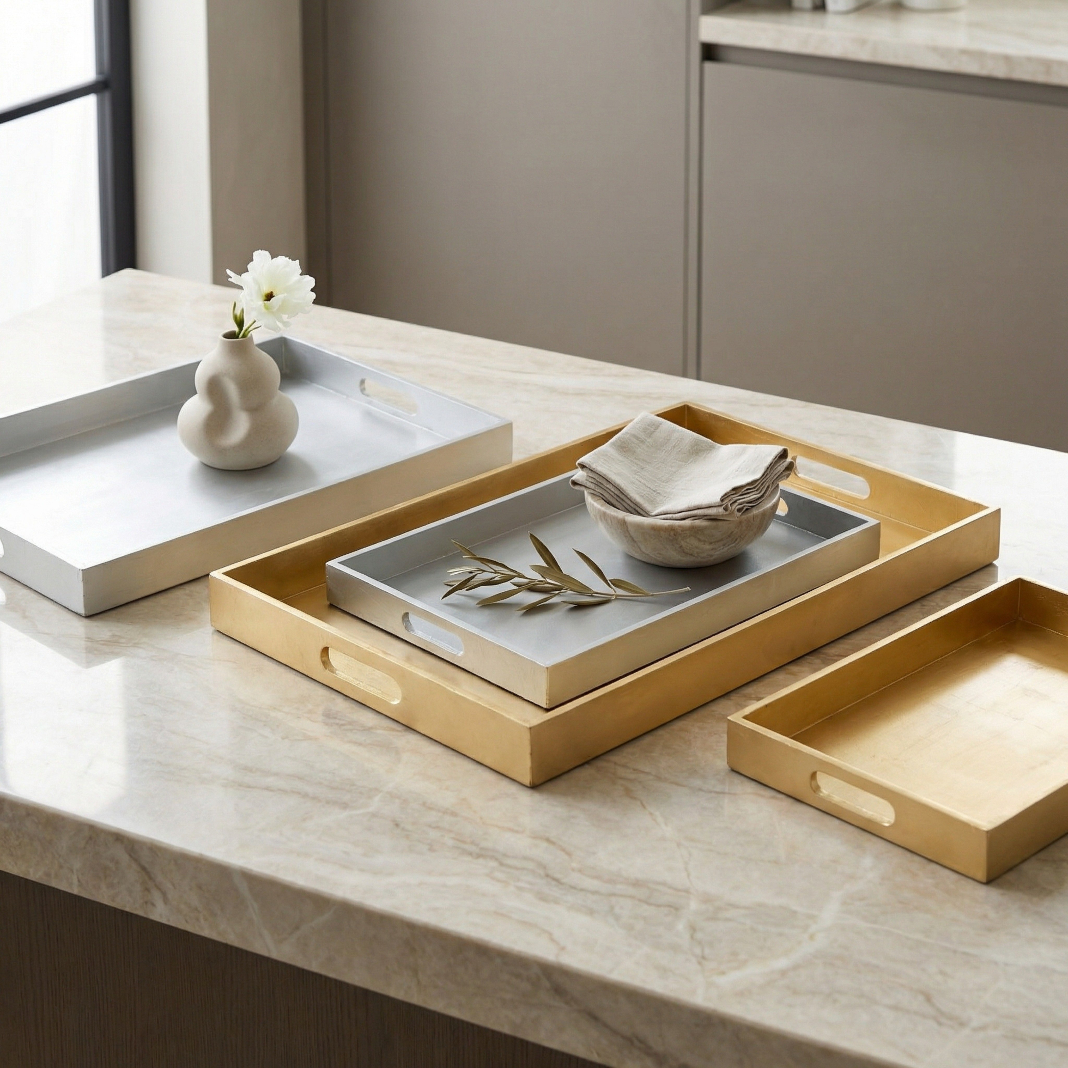 Luxe Serving Tray - 40x35x4 cm-hbxdecorandfurnishings-tabletop-serveware-image-5
