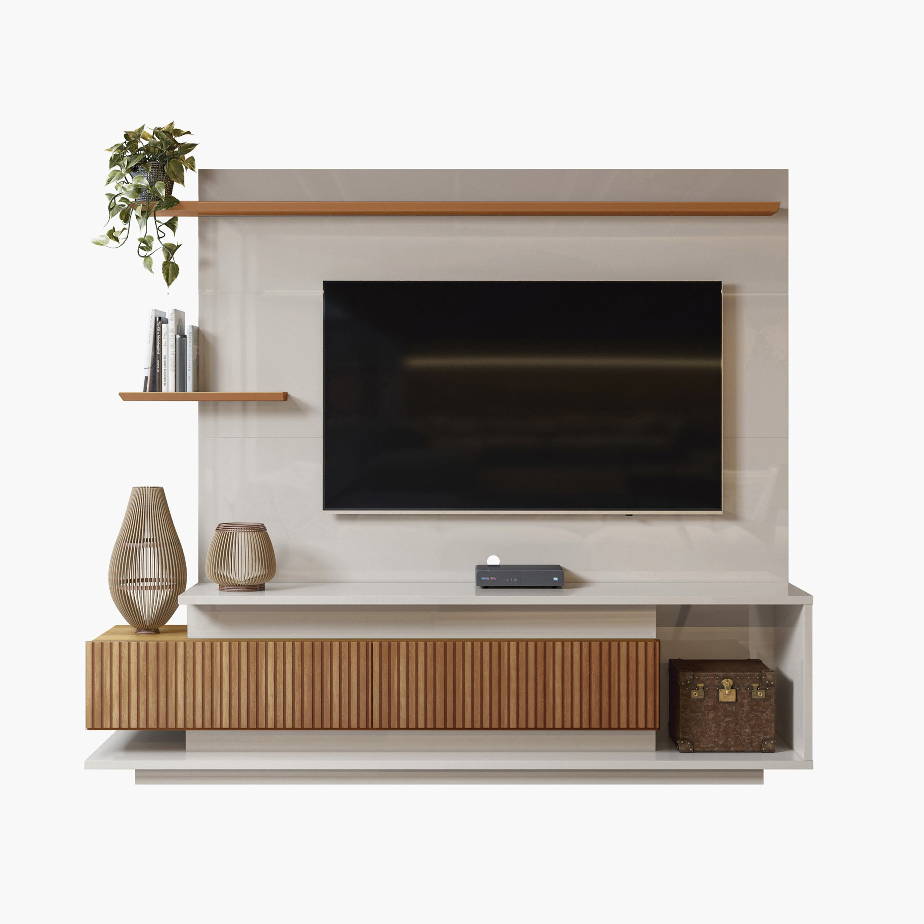 Movo Francis Wall Unit Upto 65 inches-hbxlivingroom-mediaunitsandstorage-wallunits-image-2