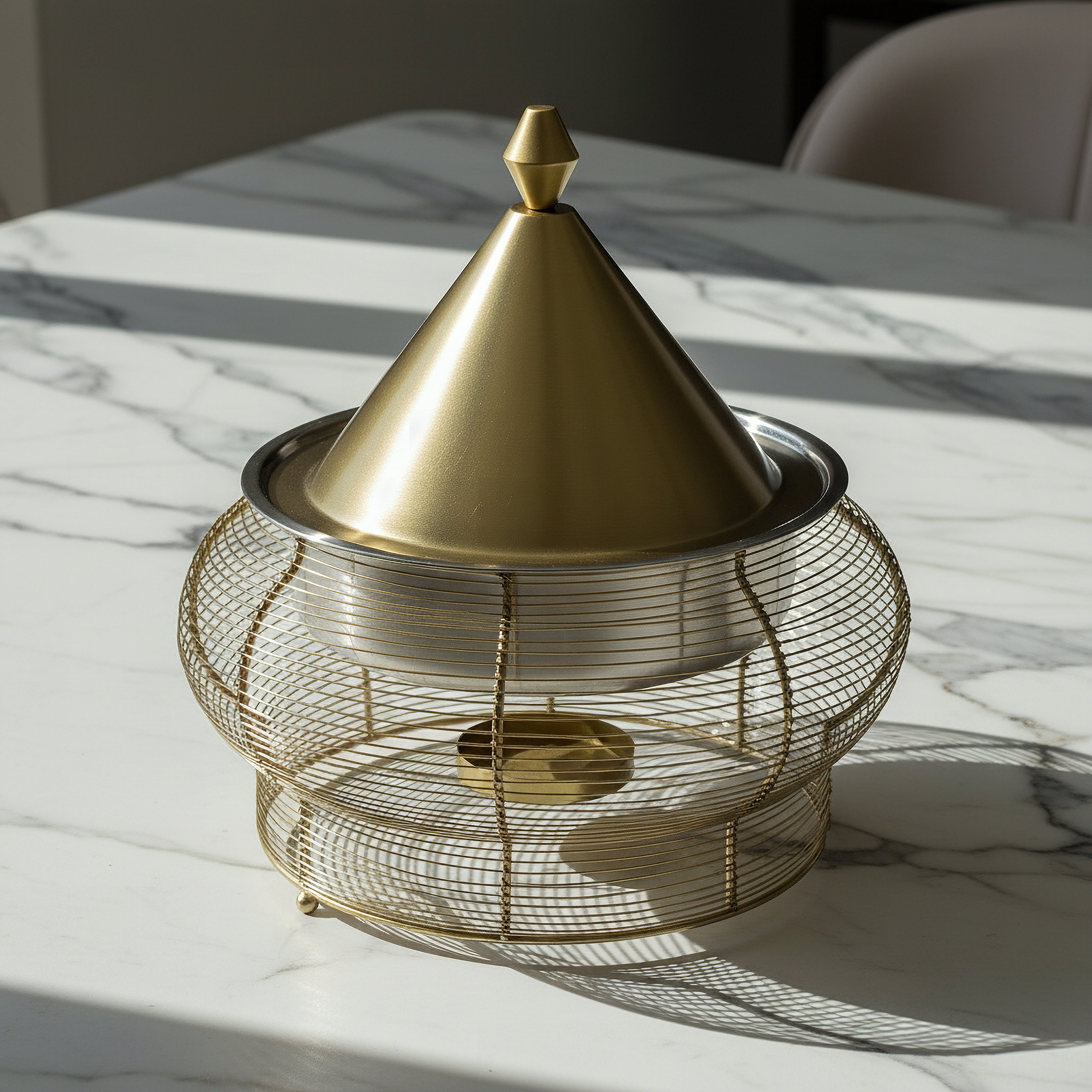 Noor Yasmin Stainless Steel Food Warmer - 3 L-hbxdecorandfurnishings-tabletop-serveware-image-1