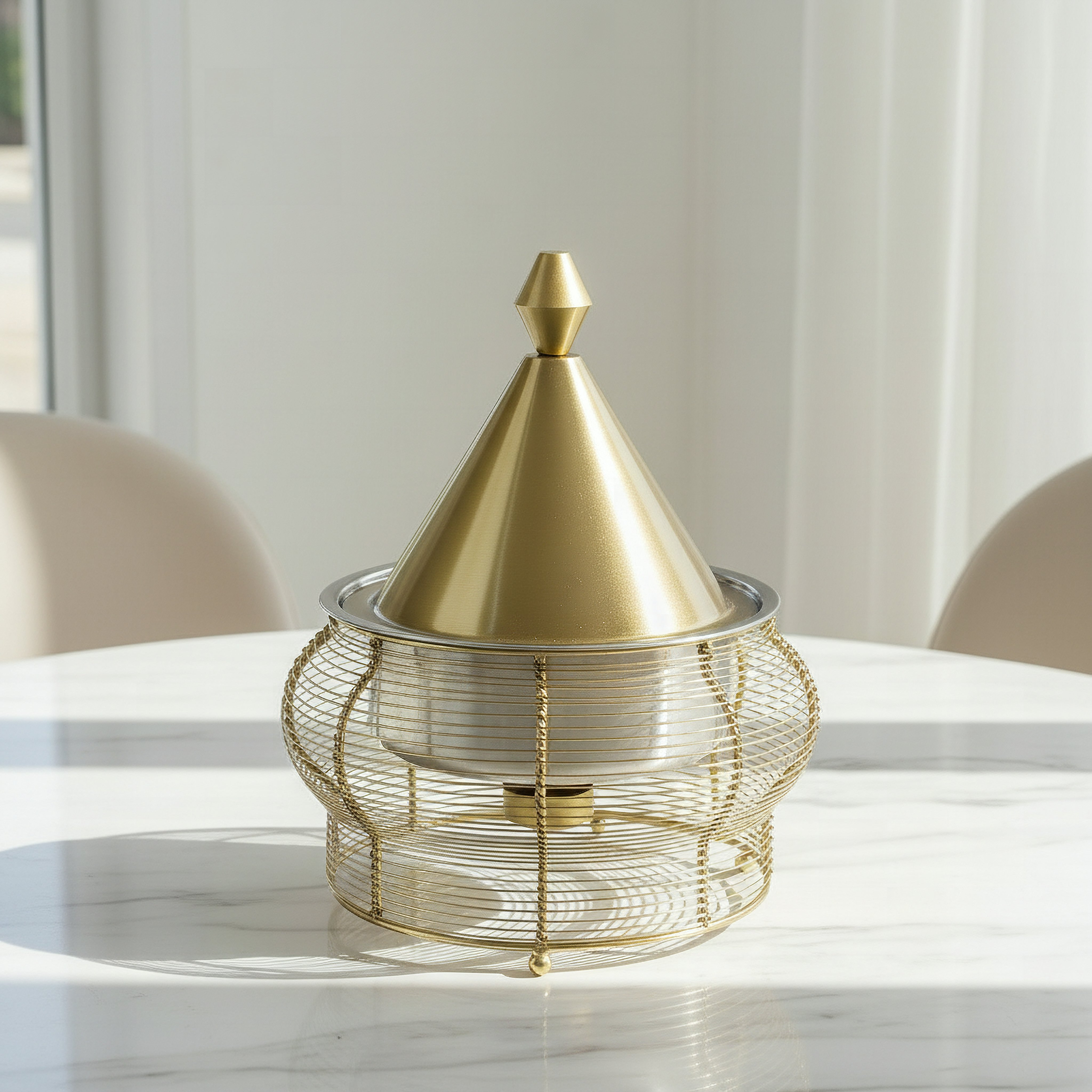 Noor Yasmin Stainless Steel Food Warmer - 1.5 L-hbxdecorandfurnishings-tabletop-serveware-image-1