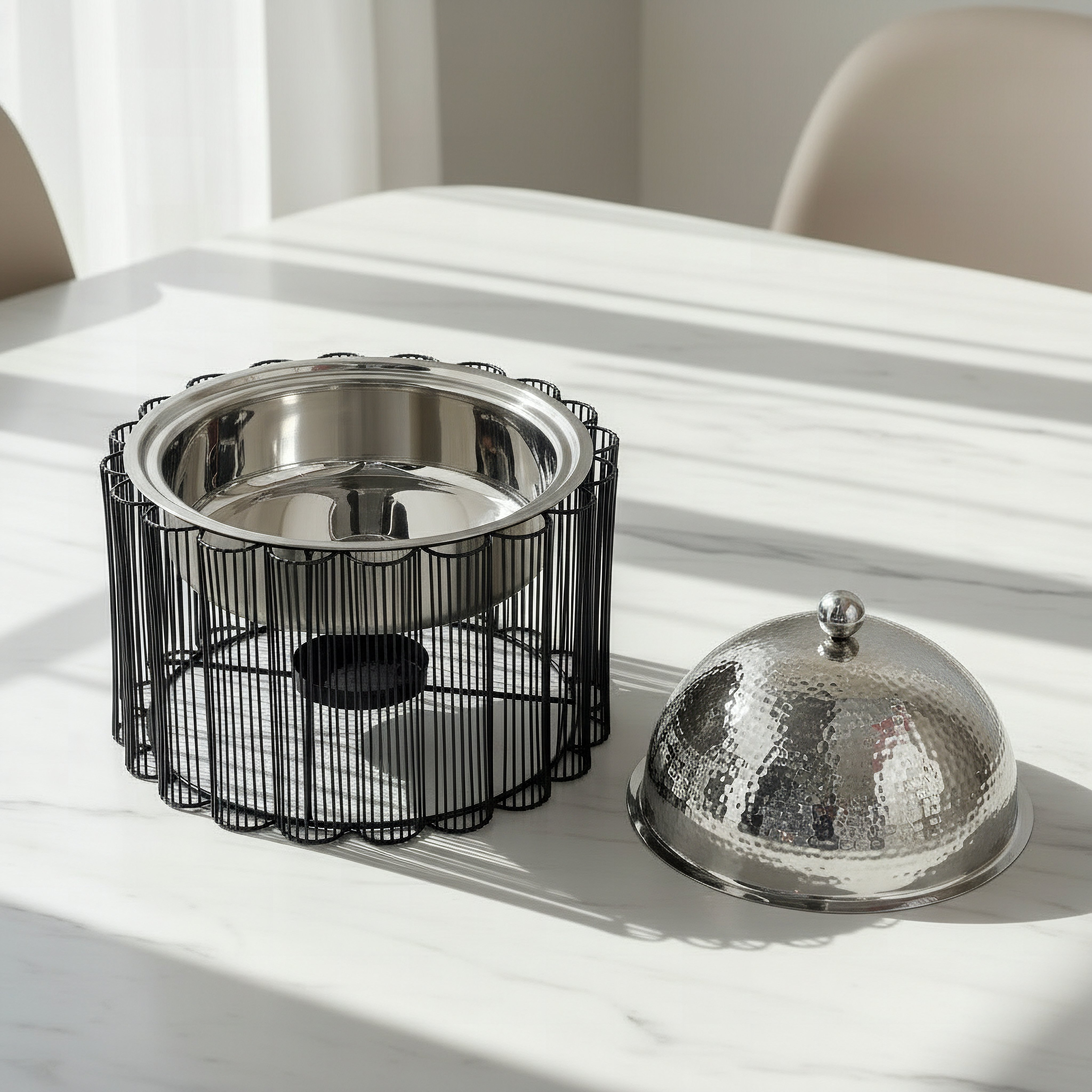 مسخن طعام ستانلس ستيل من نور إدينا - 3 لتر-hbxdecorandfurnishings-tabletop-serveware-image-2