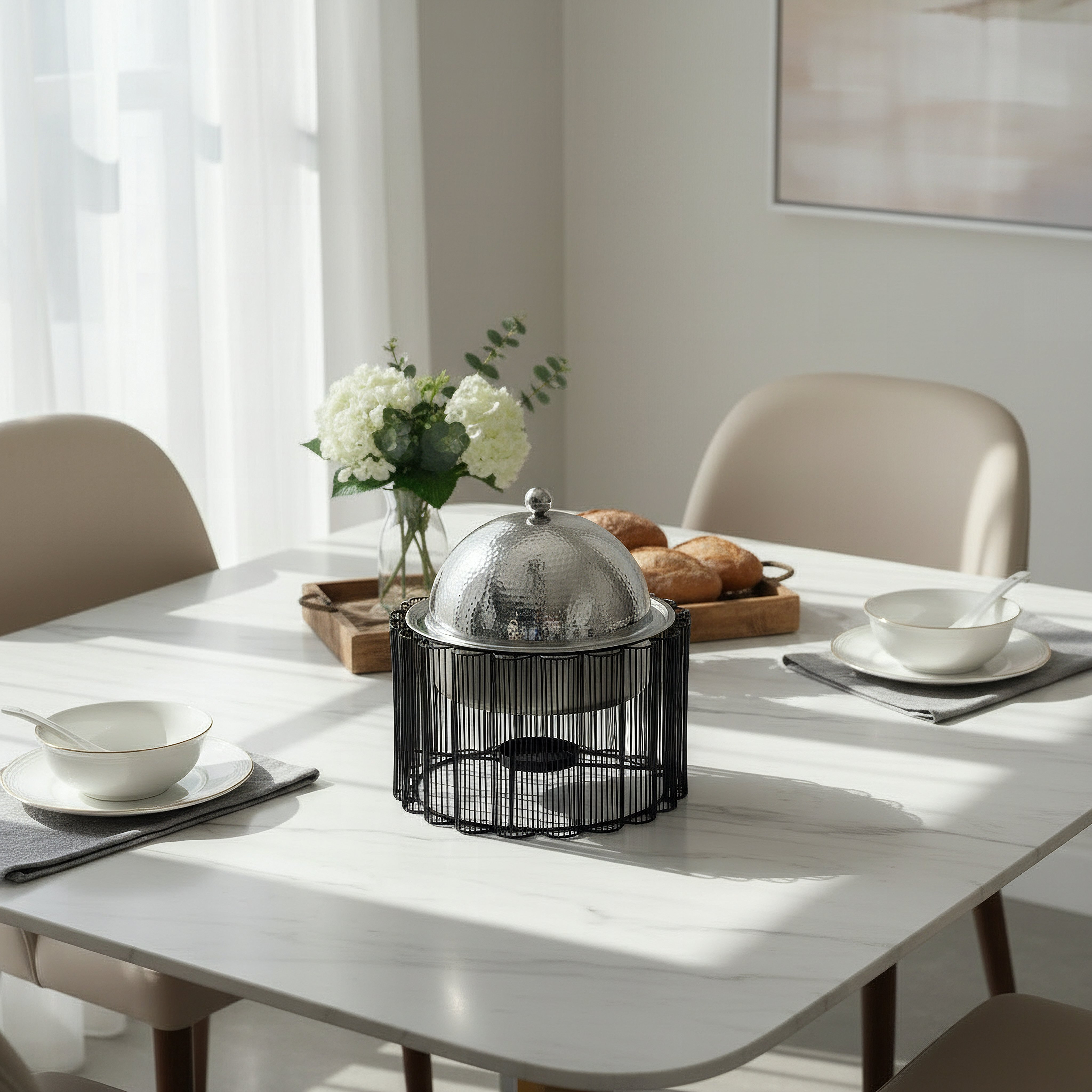 مسخن طعام ستانلس ستيل من نور إدينا - 3 لتر-hbxdecorandfurnishings-tabletop-serveware-image-4