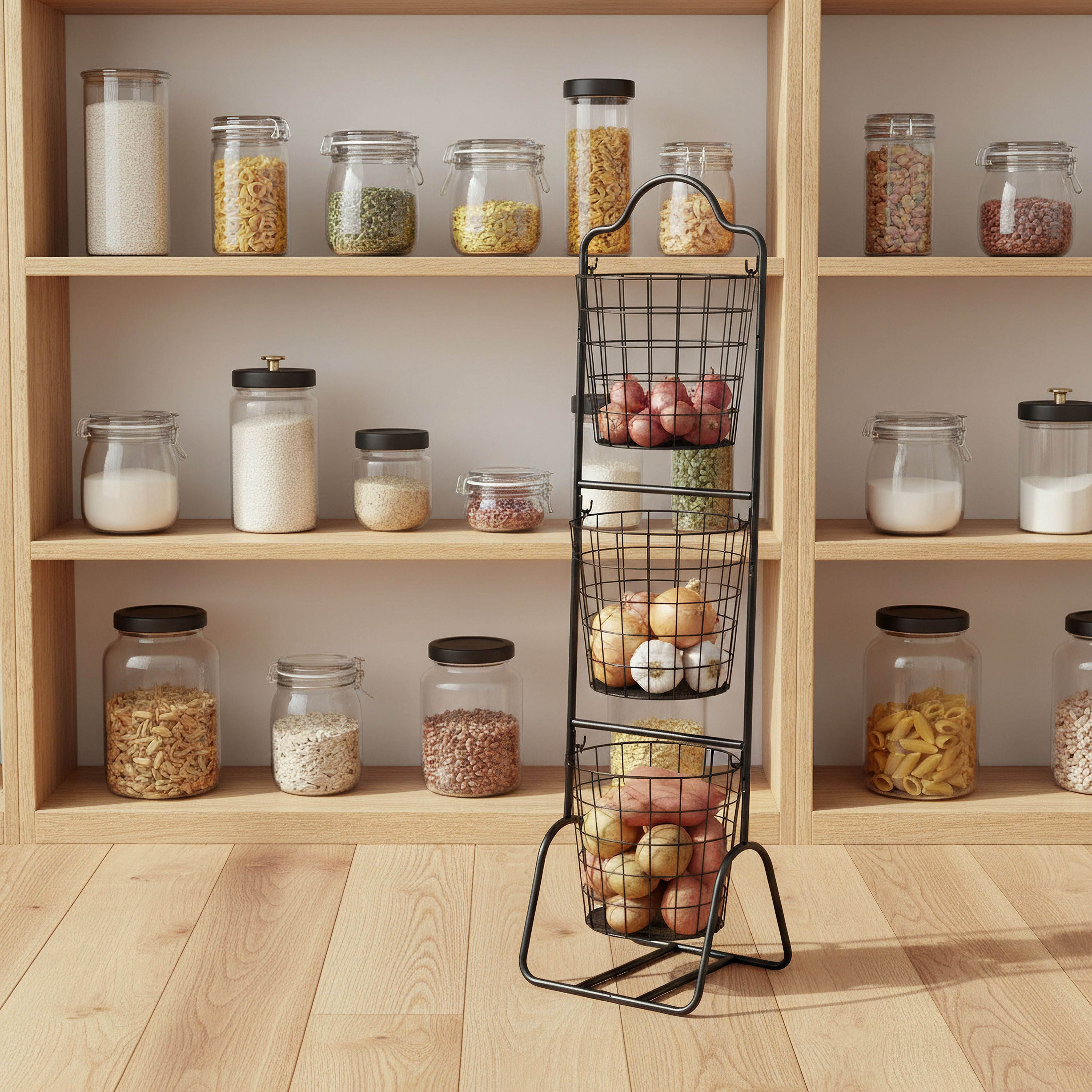 سلة تخزين فواكه معدنية بـ3 طوابق من إبوني-hbxkitchen-kitchenware-kitchenaccessories-image-4