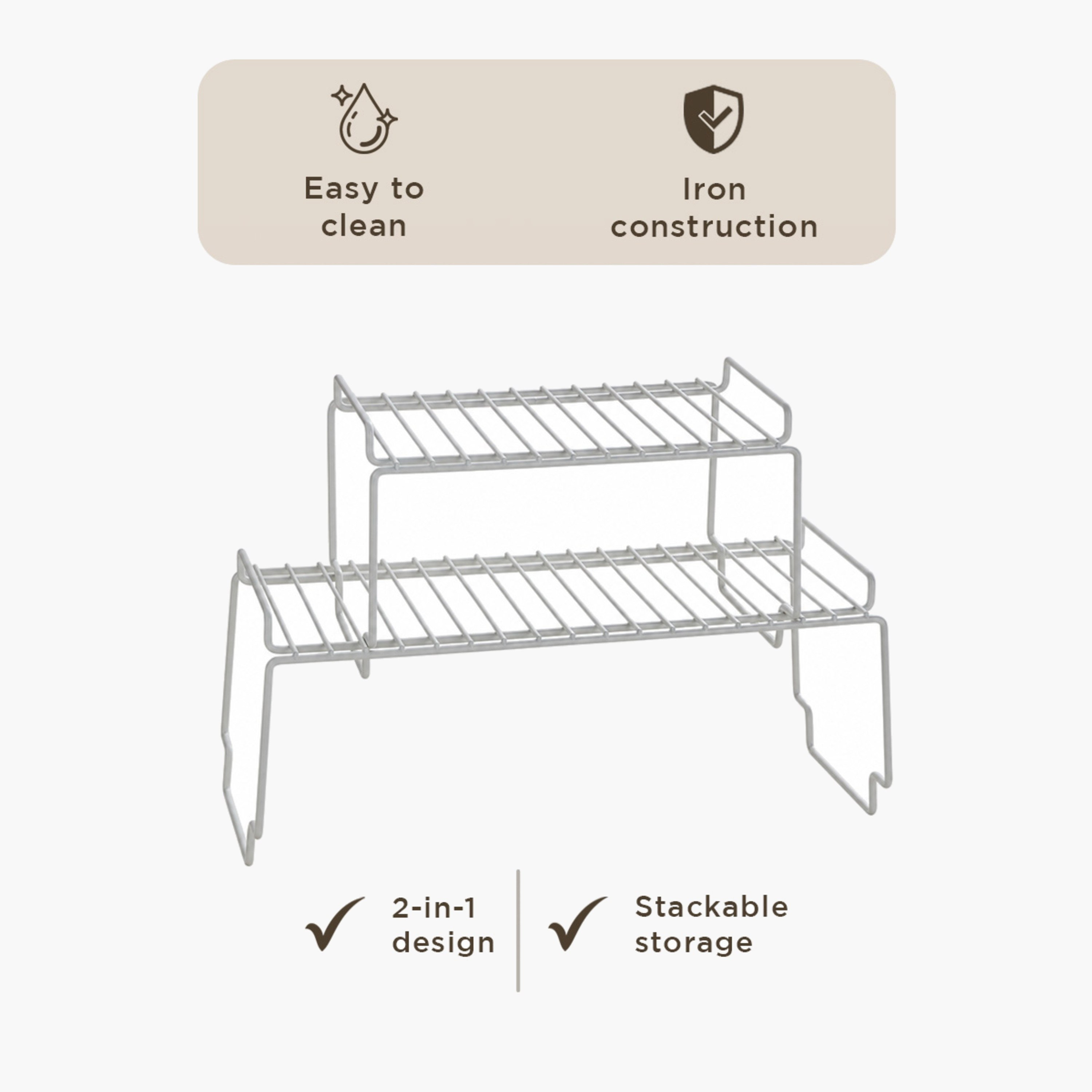 Maisan 2-in-1 Cabinet Rack Organiser-hbxhomeware-hbxkitchen-image-7
