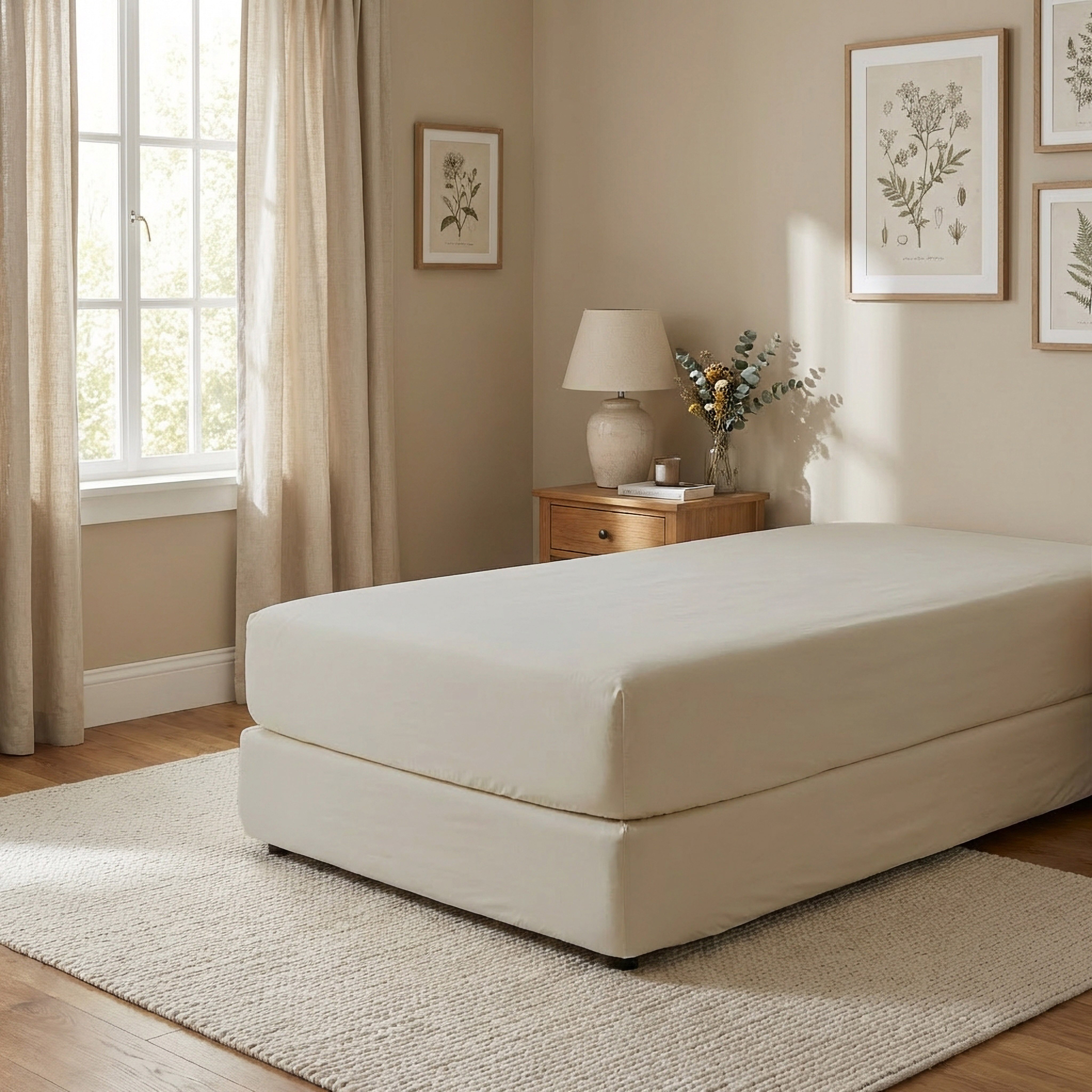 شرشف مطاطي توين من بيورلي بيركال - 120x200+40 سم-hbxhomeware-hbxbedroom-image-3