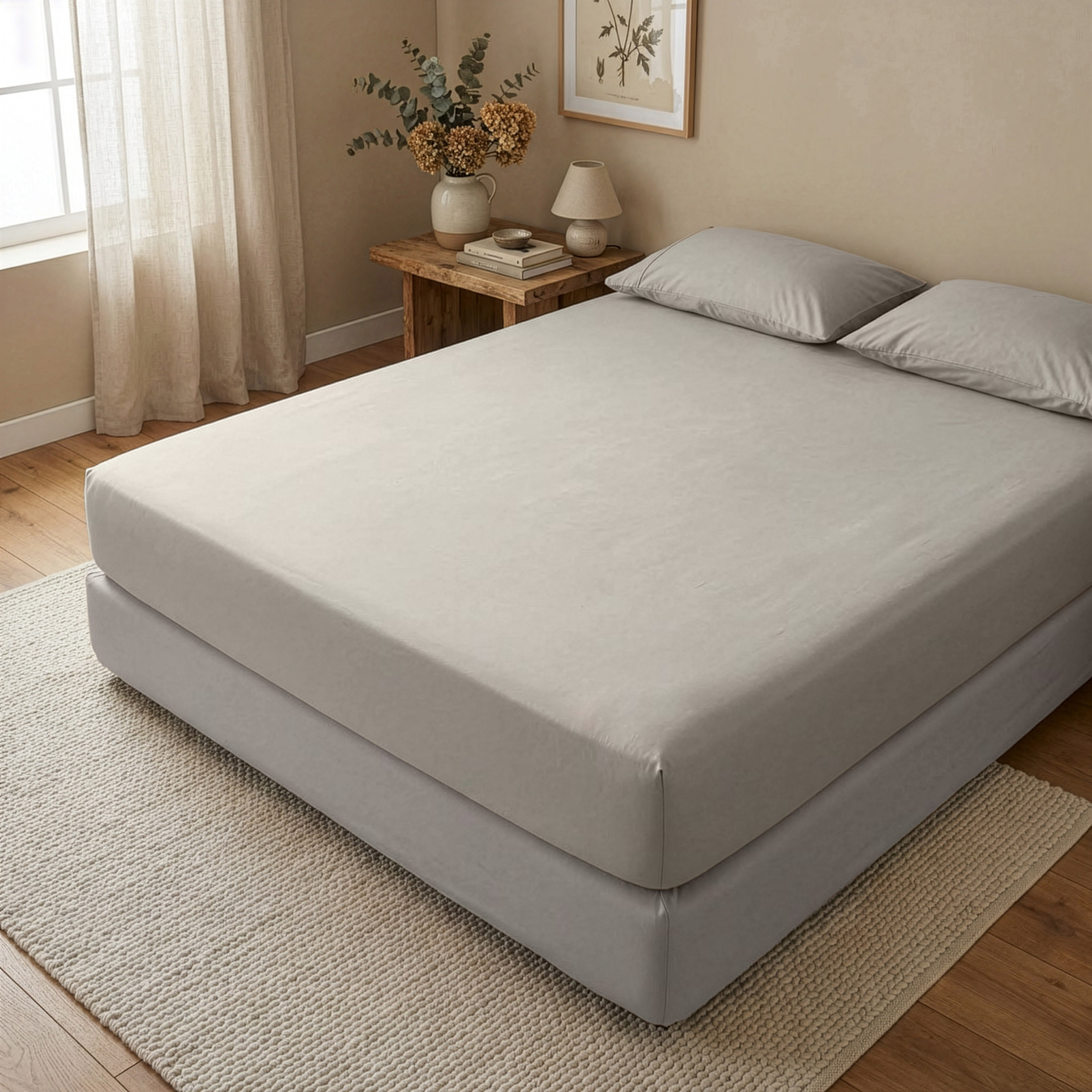 شرشف مطاطي مقاس سوبر كينج من بيورلي بيركيل - 200x200+40 سم-hbxhomeware-hbxbedroom-image-3