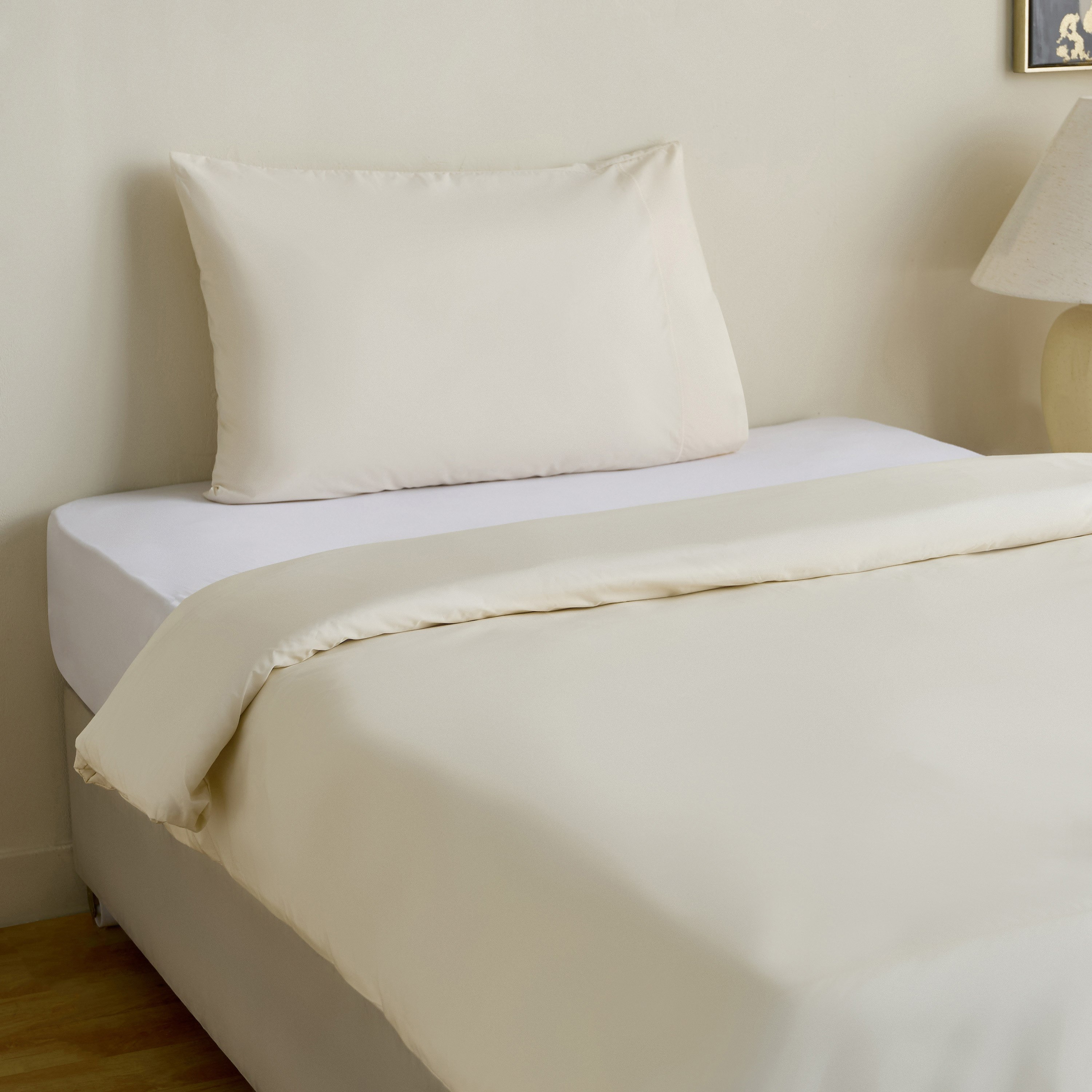 طقم غطاء لحاف مفرد قطعتين بيركال بعدد خيوط 300 من بورلي - 135x200 سم-hbxhomeware-hbxbedroom-image-1