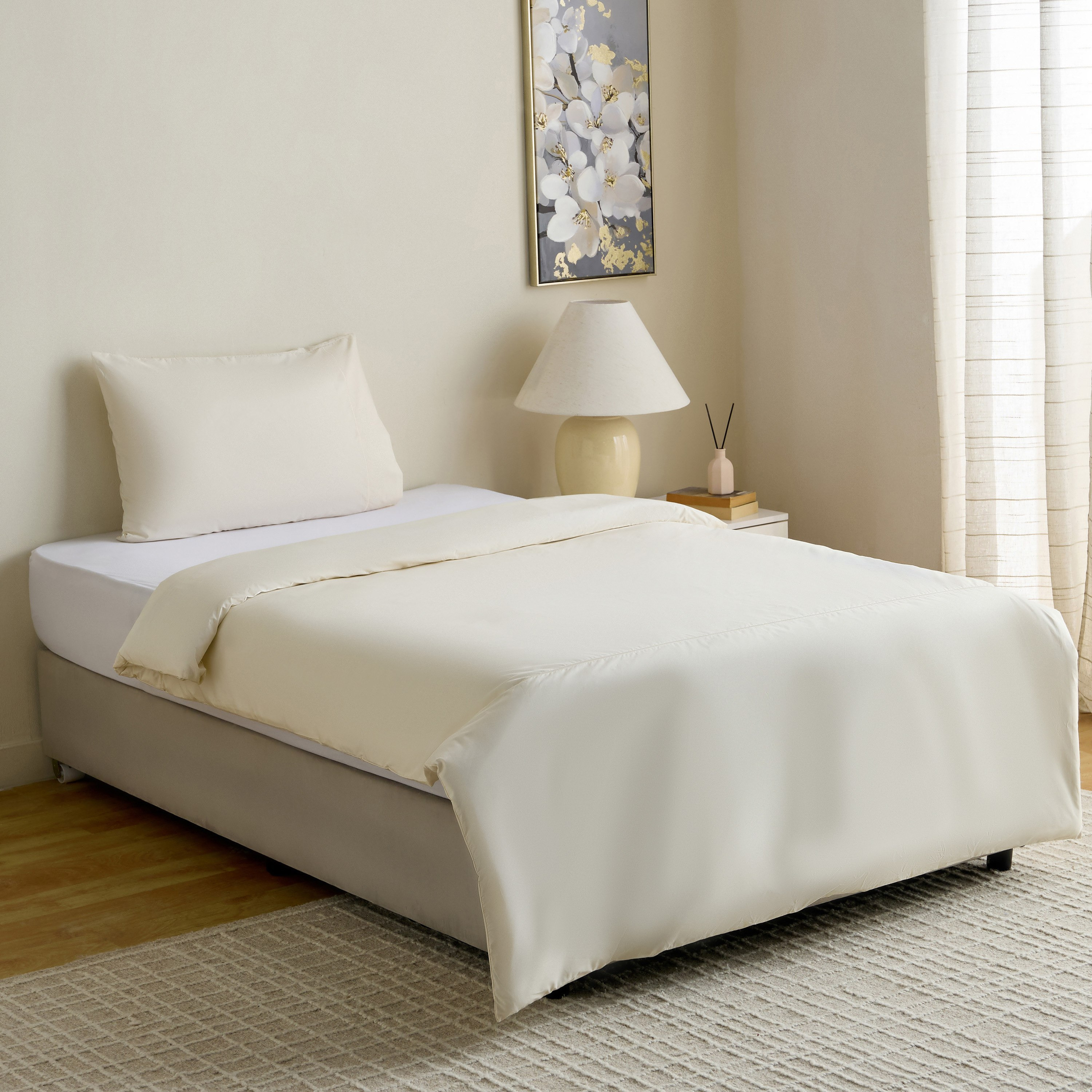 طقم غطاء لحاف مفرد قطعتين بيركال بعدد خيوط 300 من بورلي - 135x200 سم-hbxhomeware-hbxbedroom-image-6